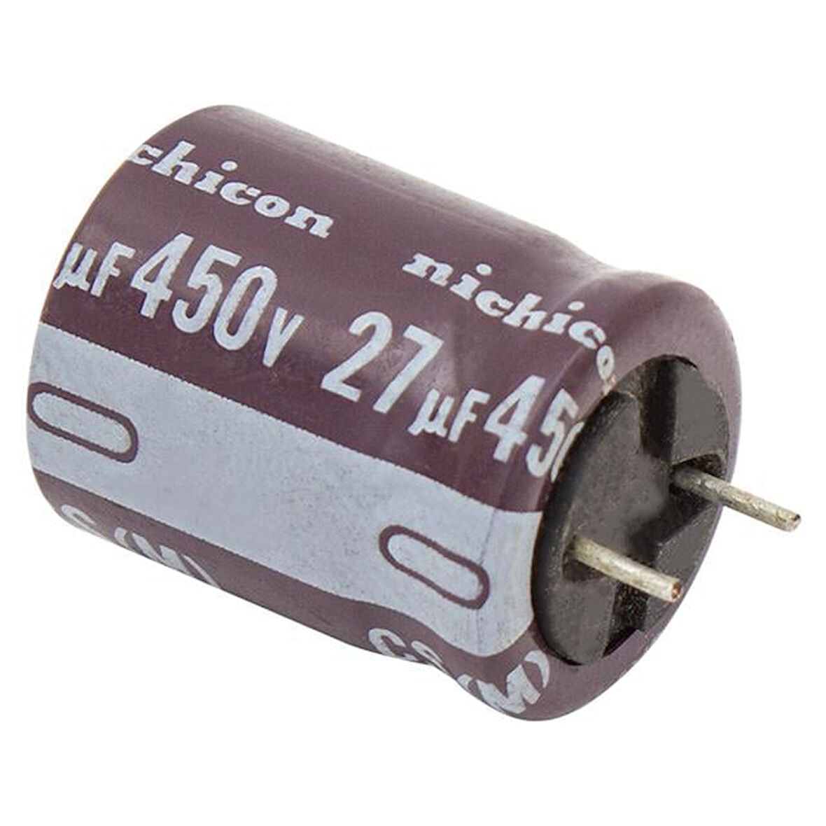 27 Mf 450 V Kalın Kısa Bacak Kondansatör