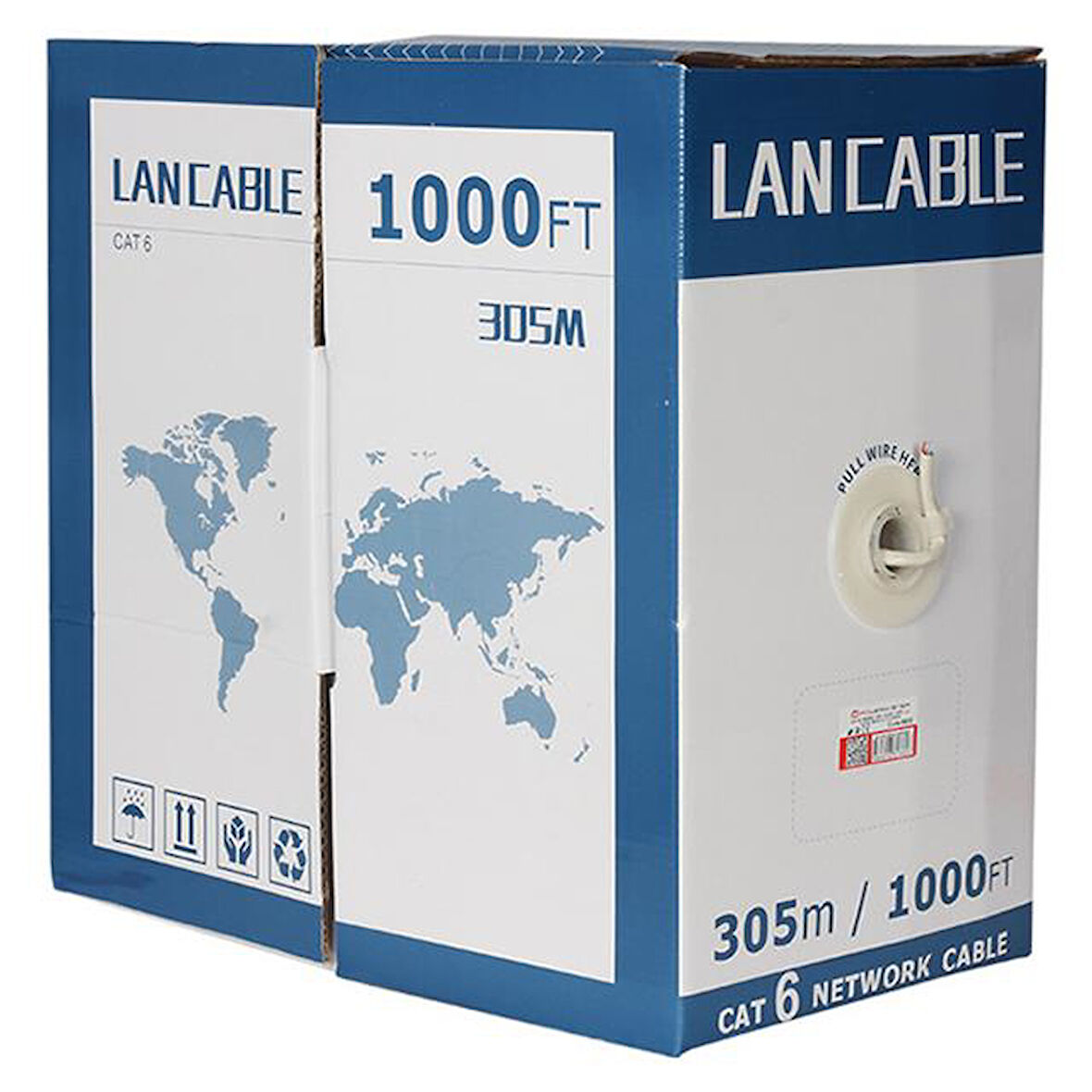 24 Awg 0.57 Mm Saf Bakır 305 Metre Cat6 Kablo