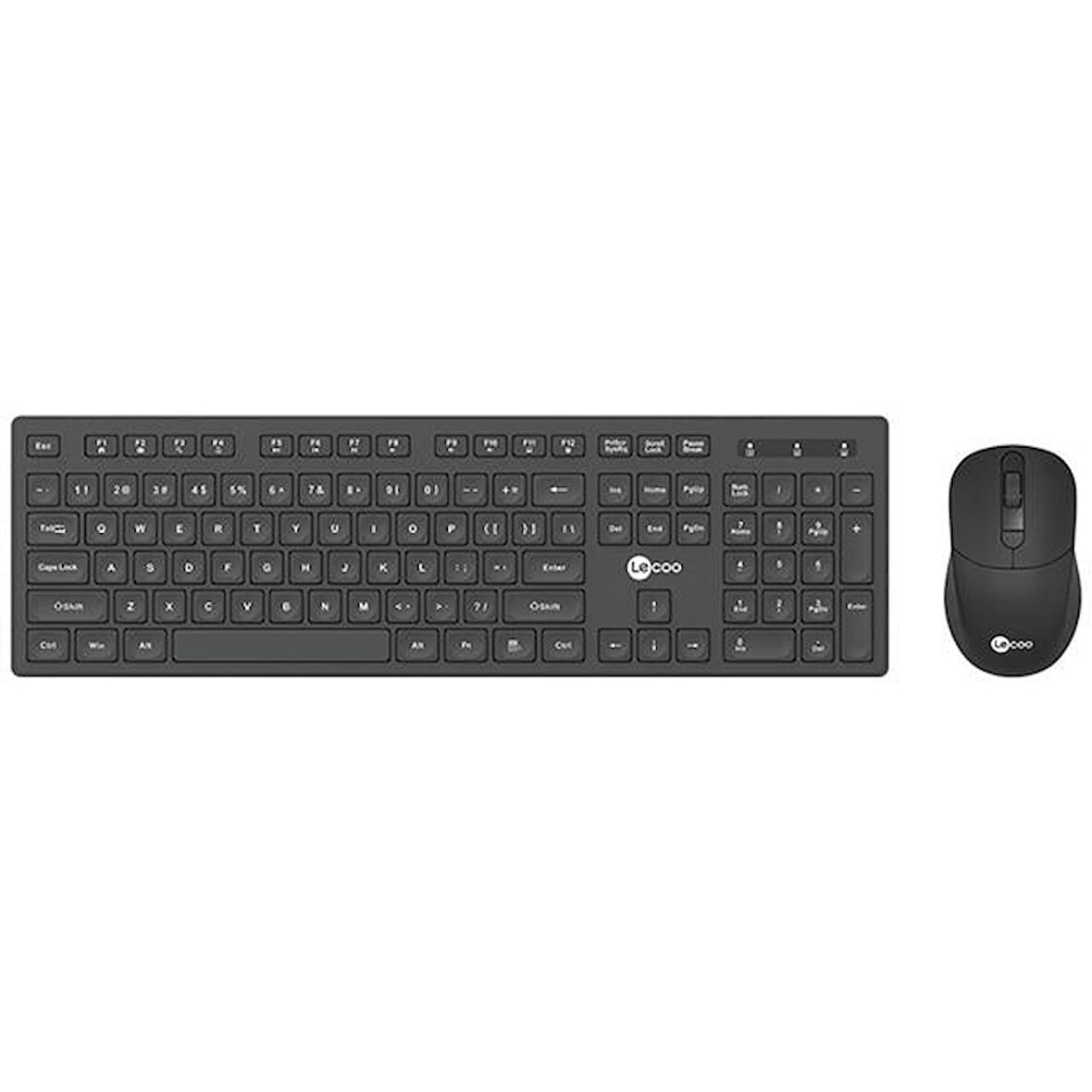 Lecoo Kw201 Kablosuz Q Klavye - Mouse Set Siyah