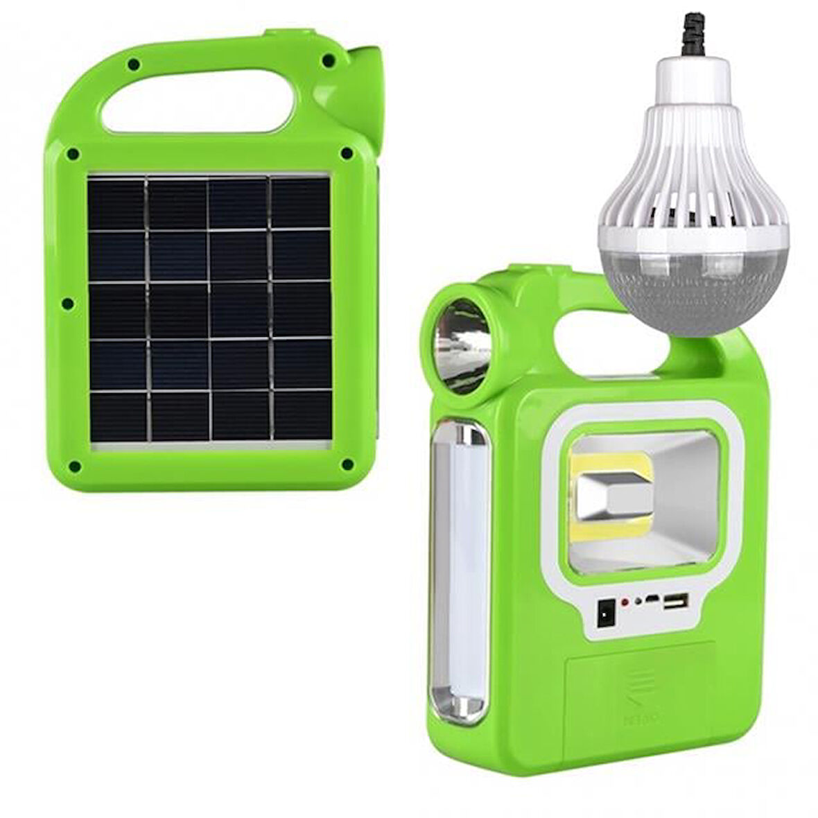 Hb-6399B Solar Tamirci Balıkçı Çalışma Lambası Uzatma Ampul Dahil (Powerbank Özellikli)