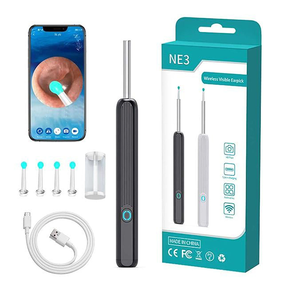 Pm-24065 Endoskop Kameralı Kulak Temizleme Cihazı