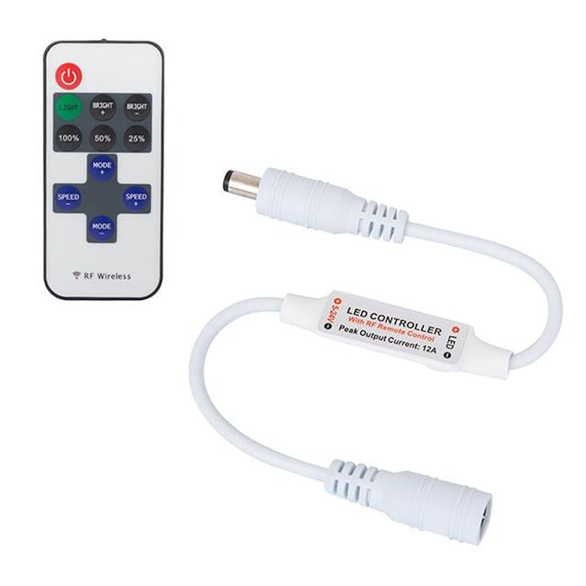 5-12-24 Volt Rf Şerit Led Dimmer Uzaktan Kumandalı Led Kontrol Cihazı