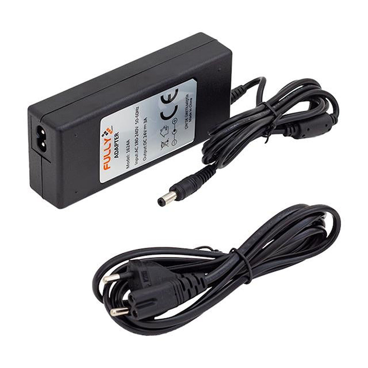 Fully O-1624A 24 Volt - 3 Amper Plastik Kasa Masaüstü Adaptör 5.5*2.5 Uç