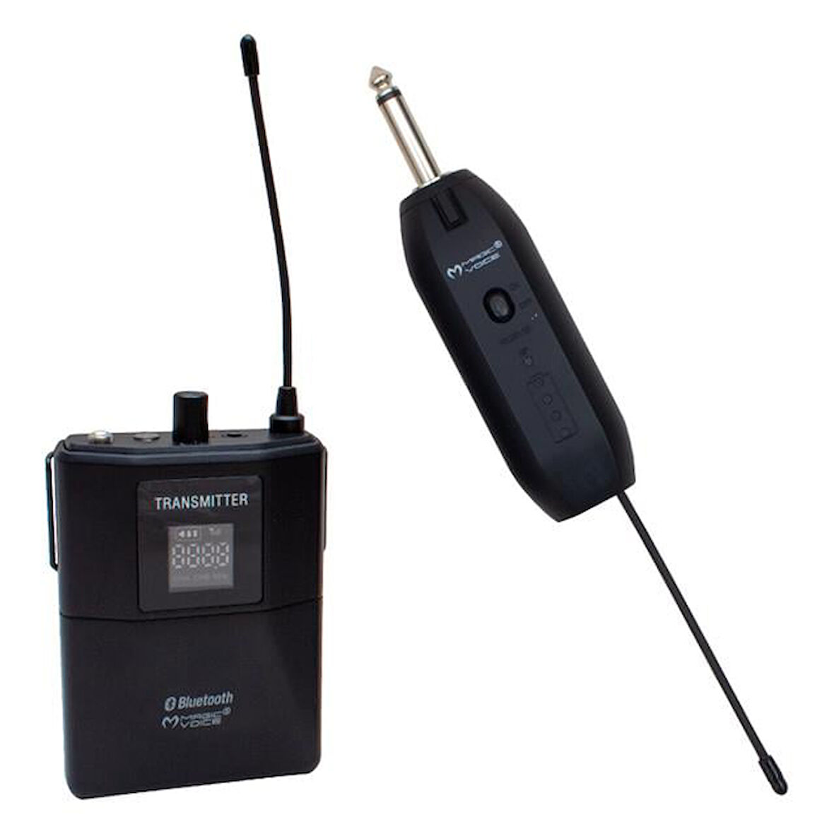 Magicvoice Mv-19601 Uhf Kablosuz Enstrüman Uyumlu Bluetooth Jak Girişli İkili Mikrofon Set