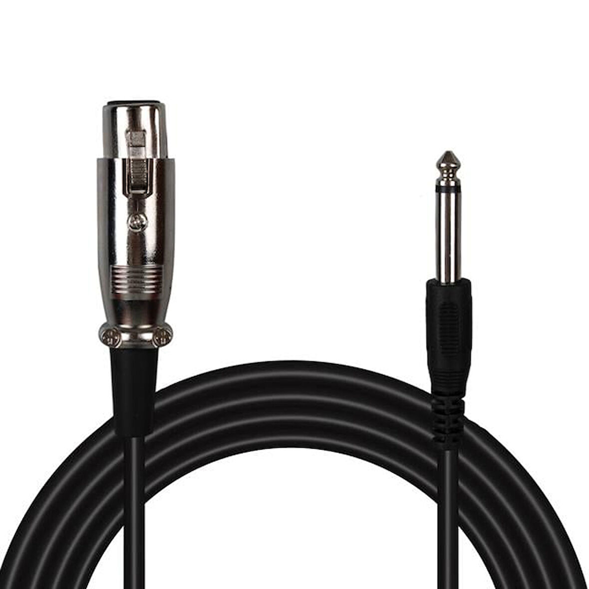 Fully G-526V Siyah 6.3Mm Mono Erkek Dişi 4 Metre Mikrofon Ara Kablosu