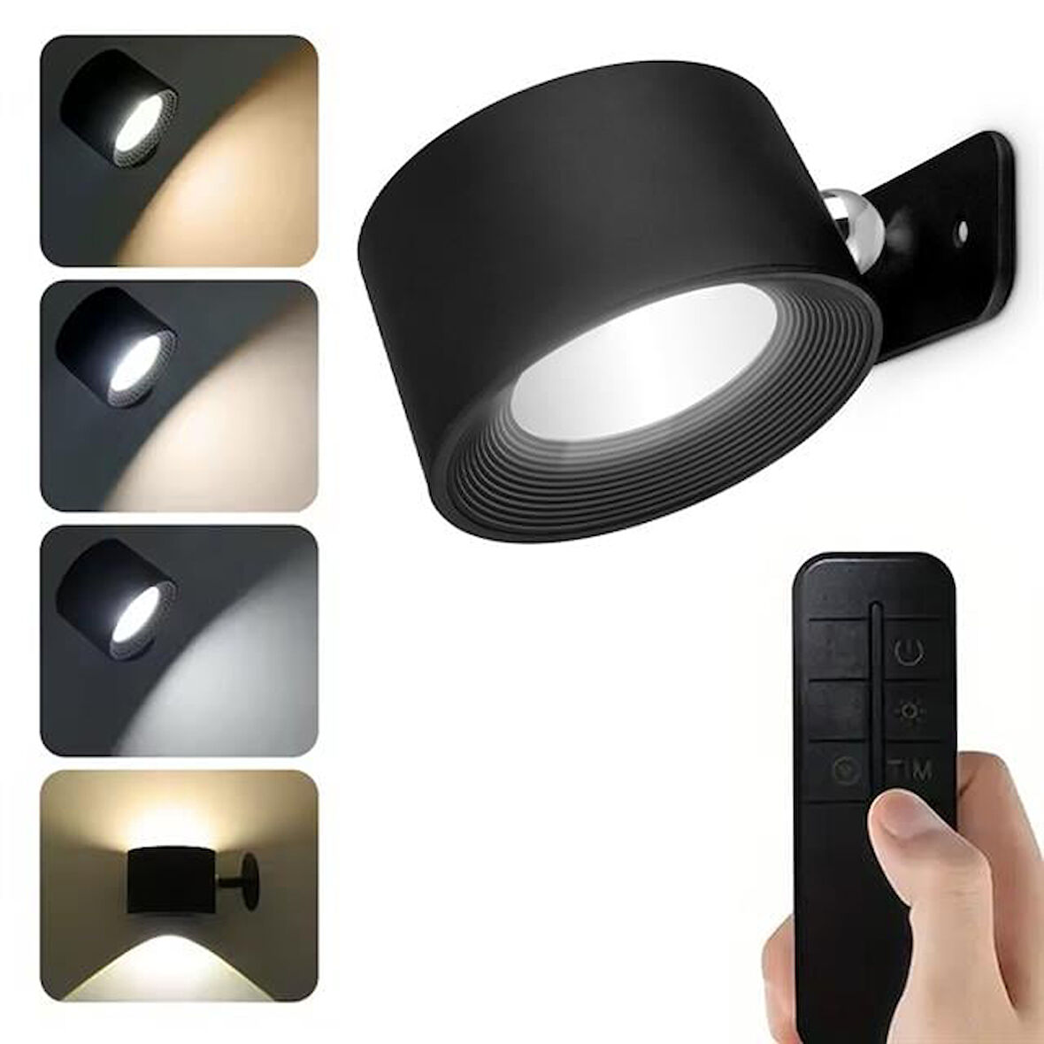 Ledx Al-Sk-Bd80A Çift Yönlü Kumandalı Duvar Aplik Çalışma Lambası 3000K-4000K-6500K