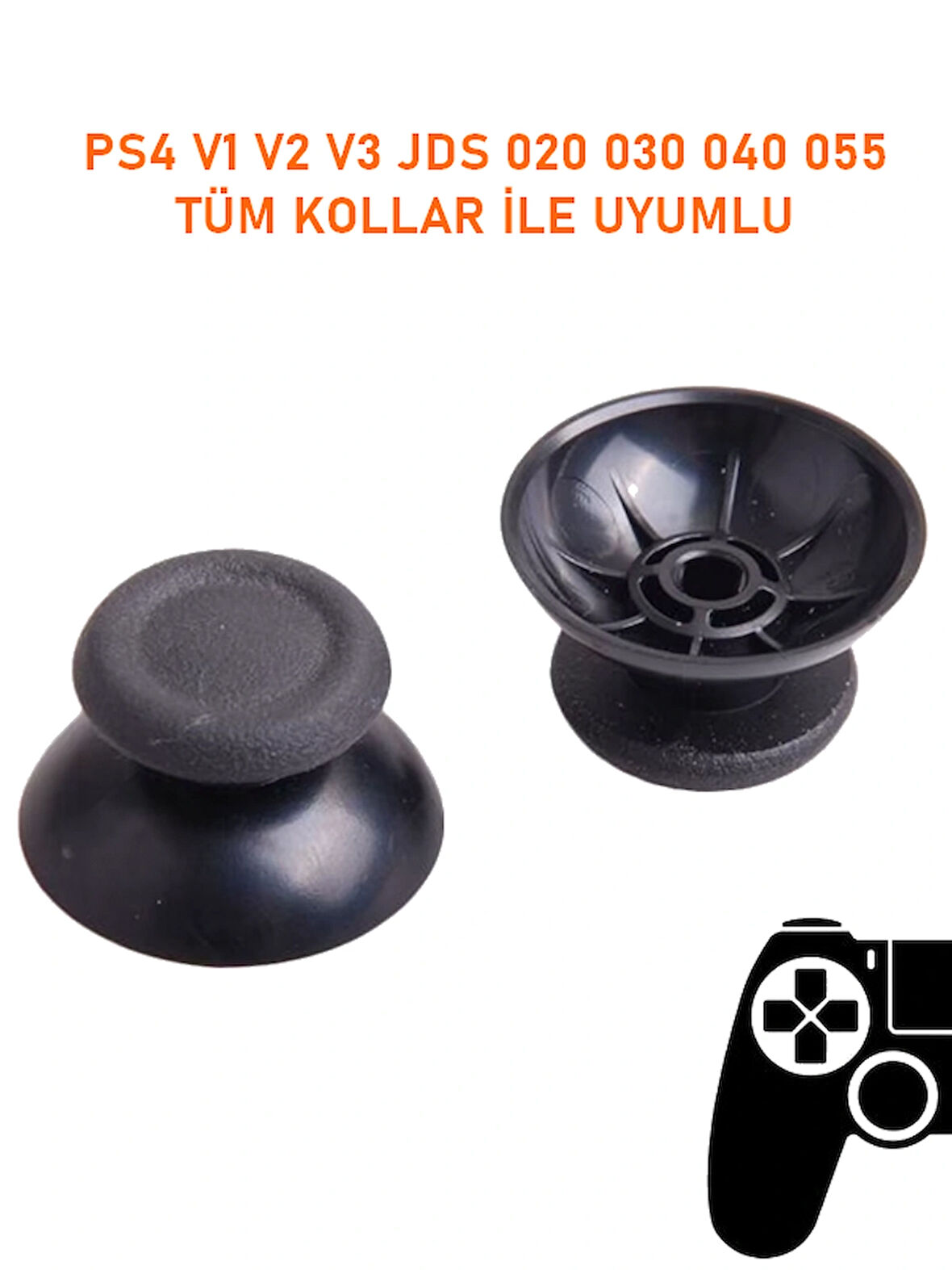 PS4 V1 V2 Tüm Kollar İle Uyumlu Analog Topuz Başlık Gri Renk Kaliteli Ürün Kol Tamir (1 Adet)