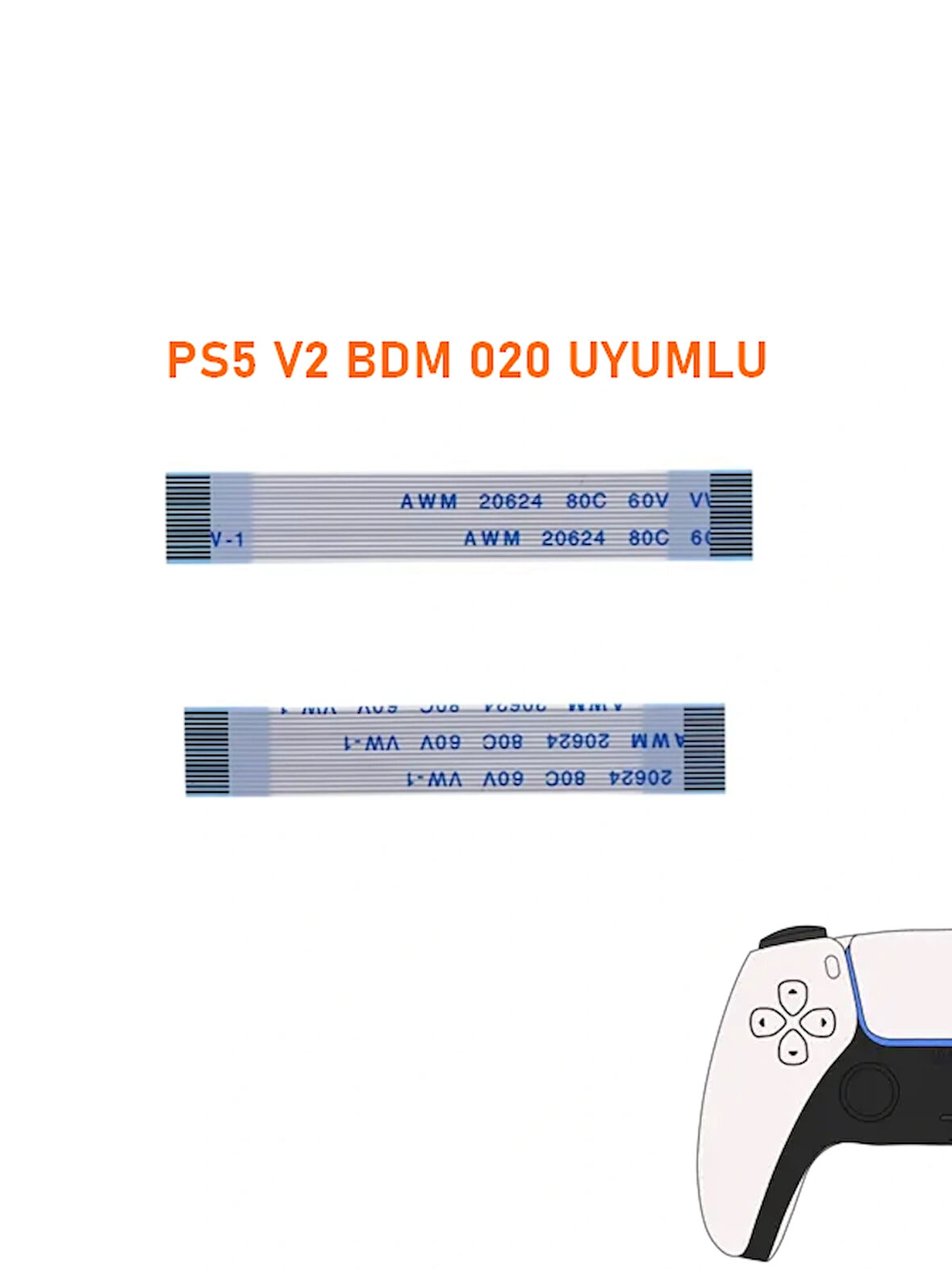 PS5 V2 BDM 020 KOLLAR İLE UYUMLU L R L2 R2 TETİK FLEX KABLO