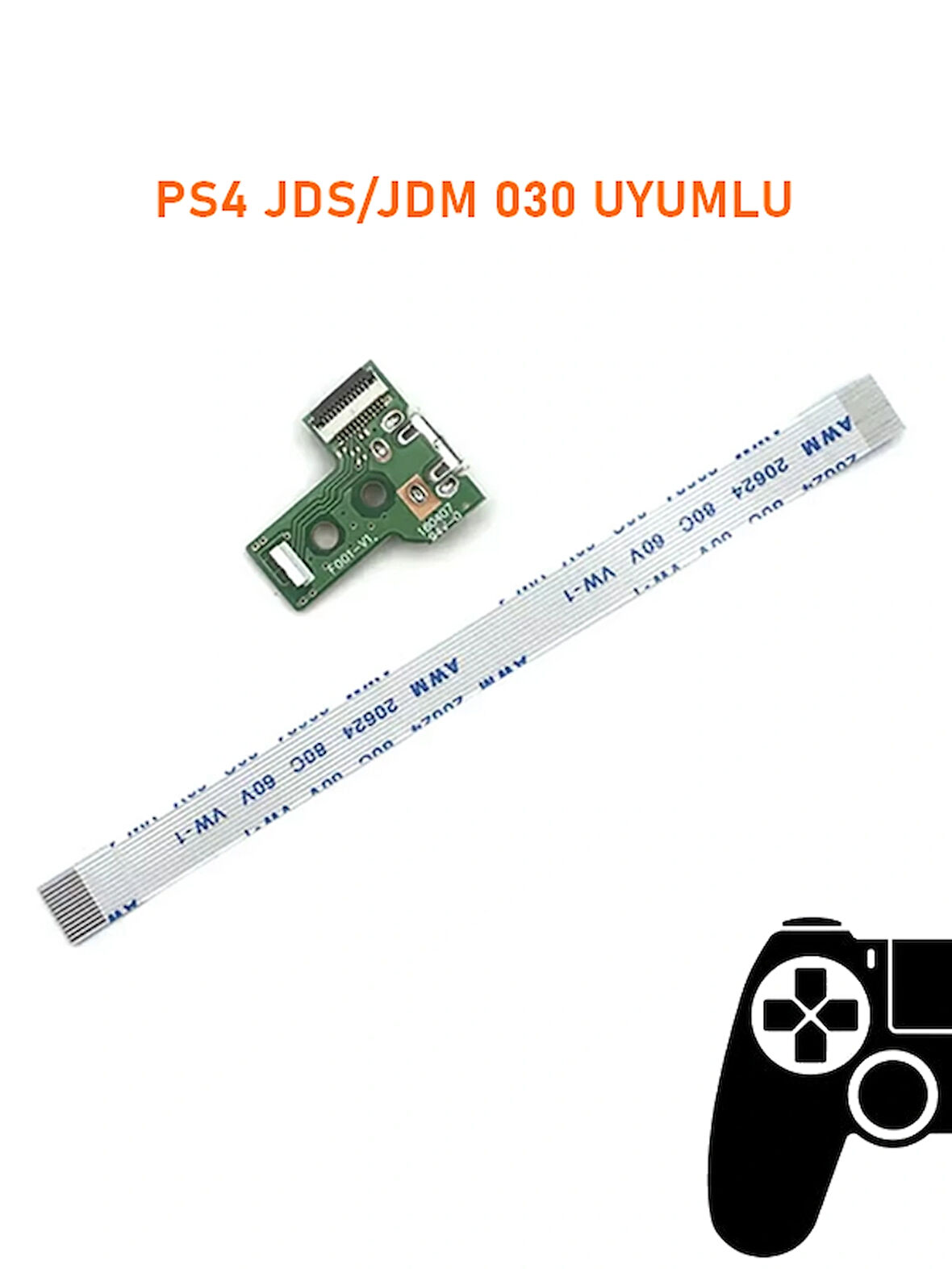 PS4 V2 KOLLAR İLE UYUMLU JDS JDM 030 USB PORT SOKET VE 12 PIN FLEX KABLO