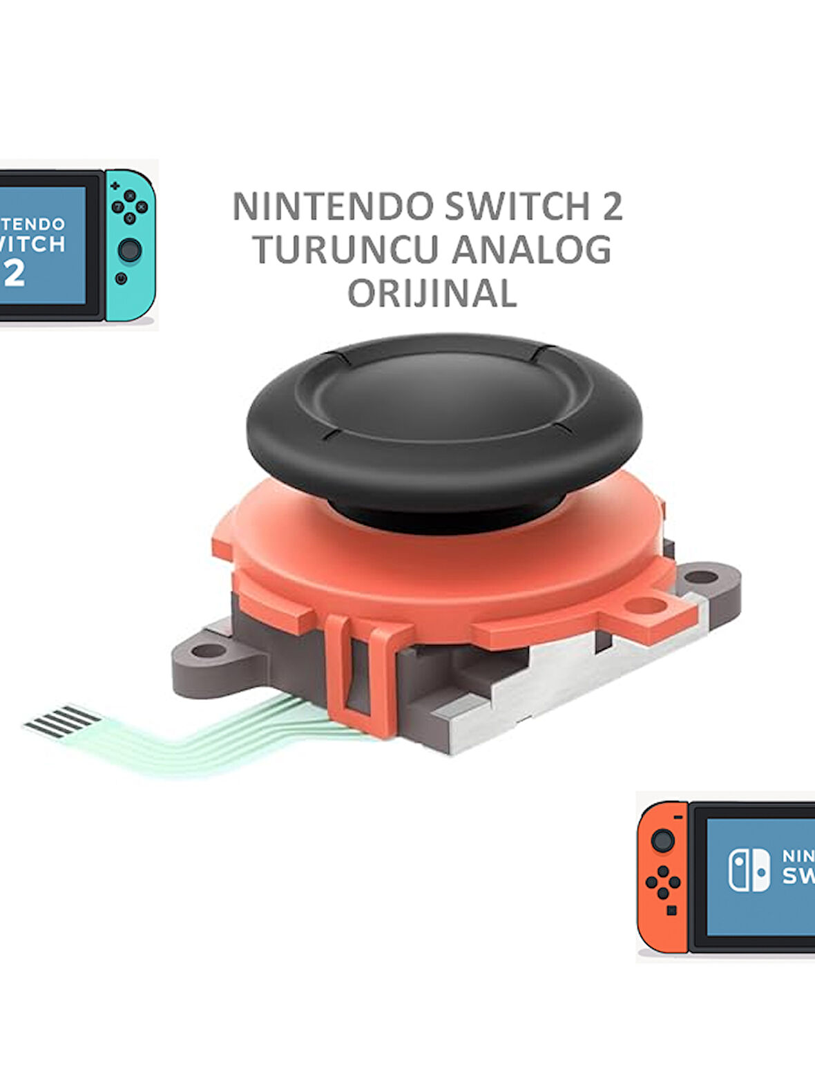 Nintendo Switch 2 NS2 Joystick (Joycon) Analog Stick V2 Turuncu