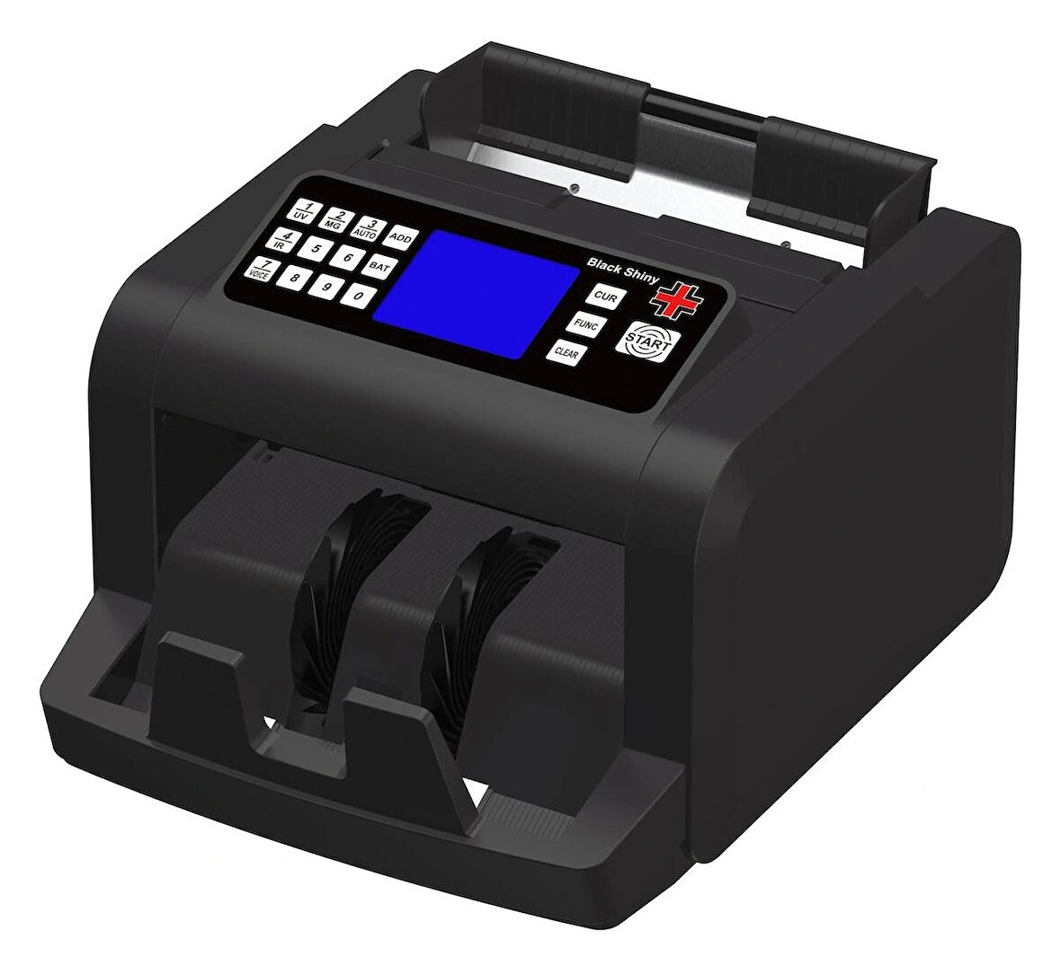 Sigma Black Shiny Para Sayma Makinesi – TL & EUR Karışık Sayım, USD & GBP Adet Sayım, Geçersiz Banknot Tespiti, Renkli TFT Ekran