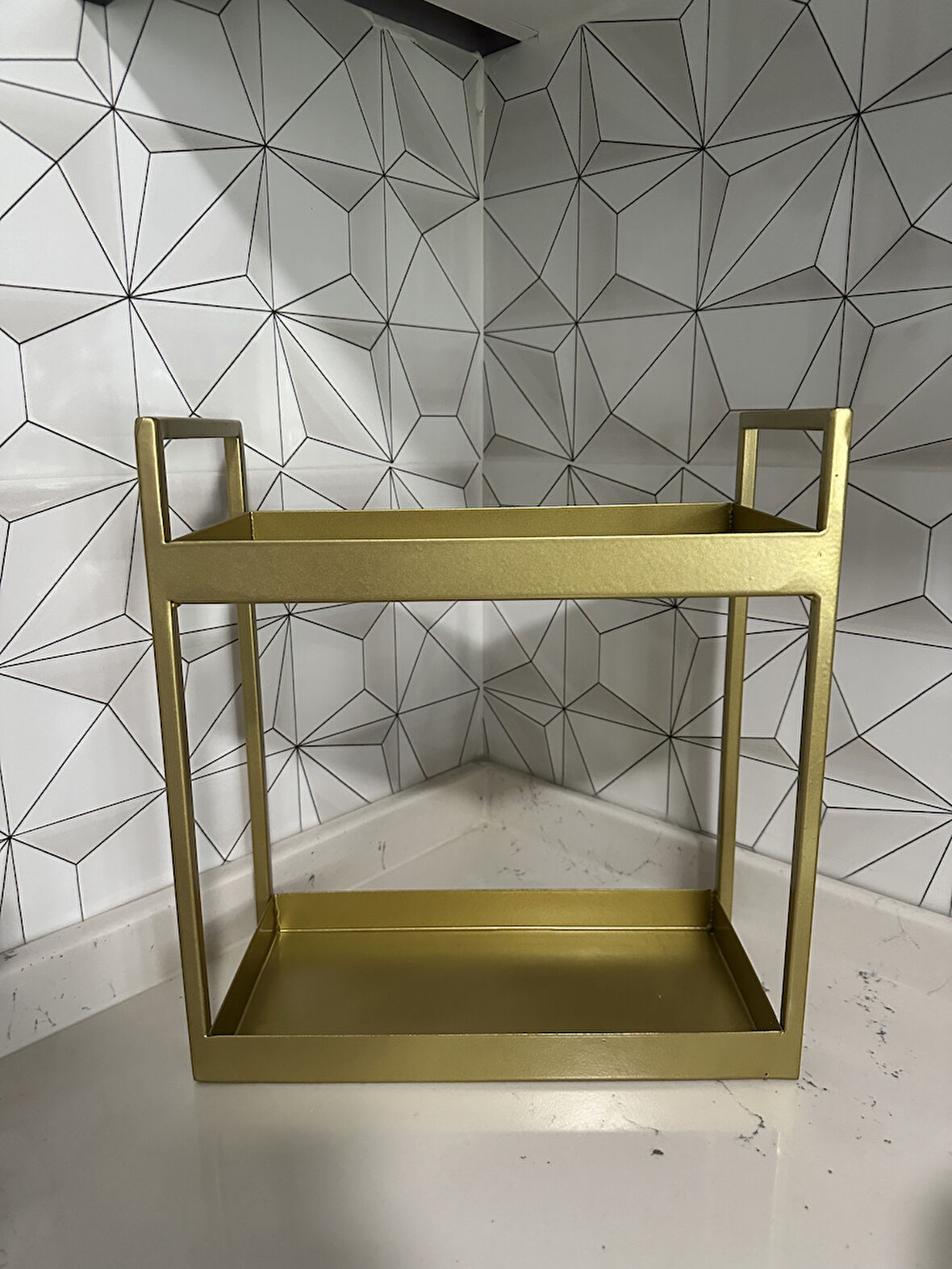 Sima 2 Katlı Metal Masa Üzeri Çok Amaçlı Düzenleyici Raf, Sunumluk, Kahve Köşesi