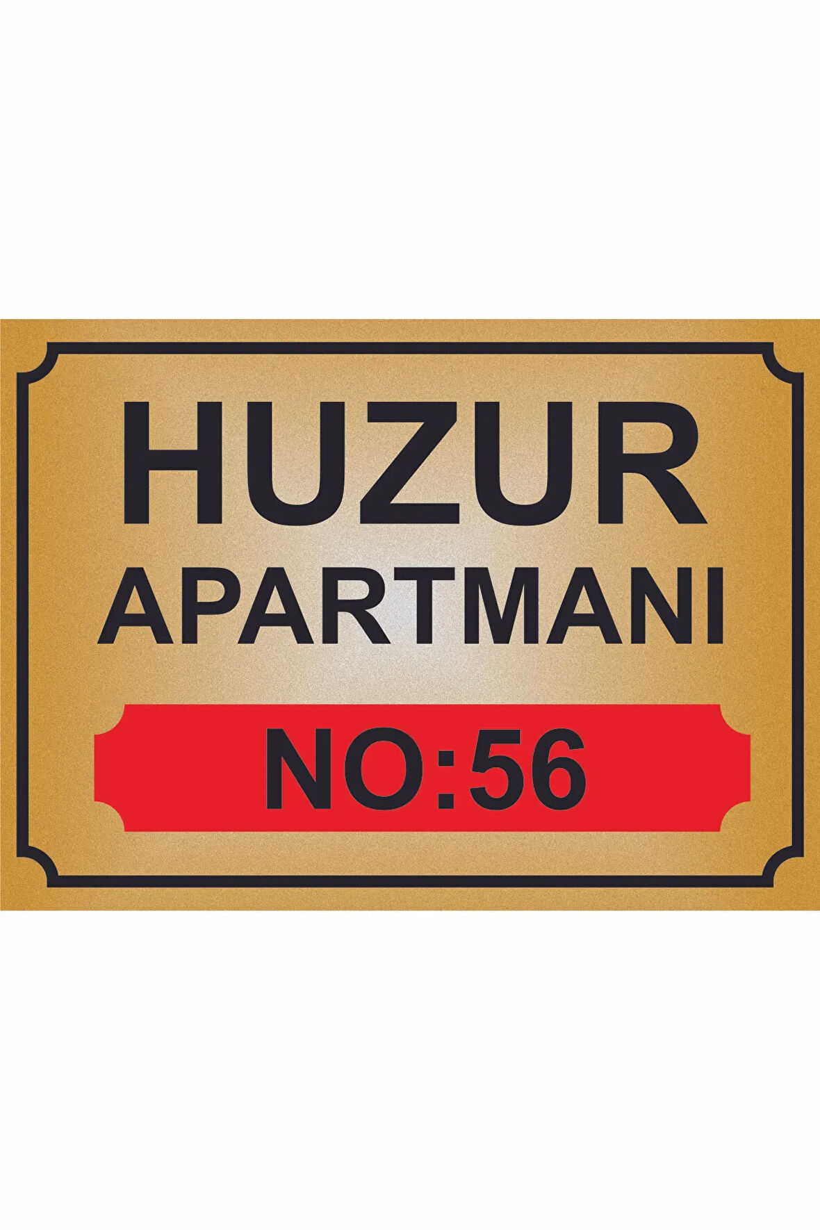 Apartman kapısı isimliği ,SİMLİ GOLD Renkli Aliminyum Levha