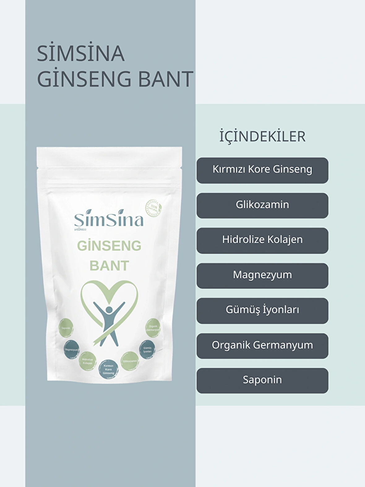 Simsina Doğal Ginseng Ağrı Bandı ile Anında Konfor ve Kalıcı Rahatlama 75 Adet Ginseng Bant