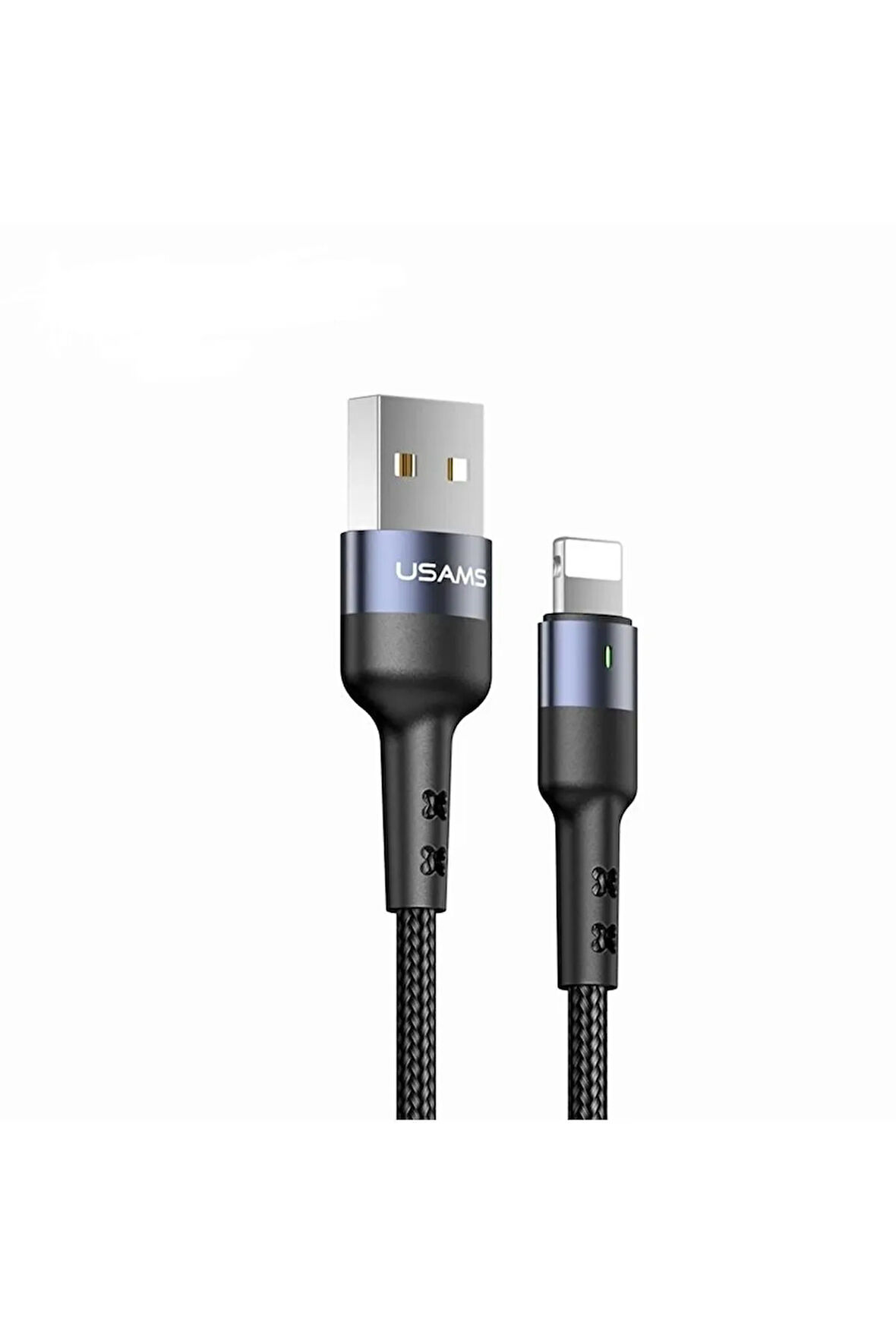 Usams US-SJ311 USB to Lightning Örgülü Şarj ve Data Kablosu 1m
