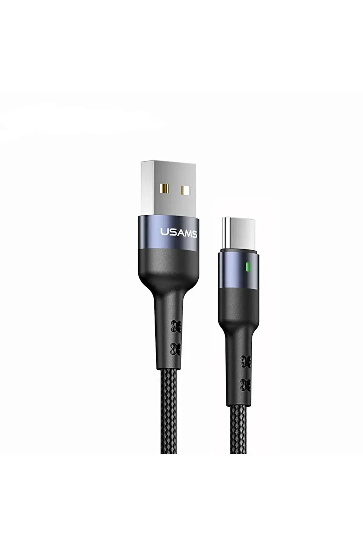 Usams US-SJ313 USB to Type-C Örgülü Şarj ve Data Kablosu Hızlı Şarj 1m