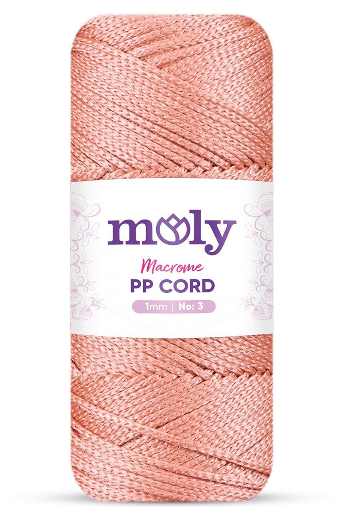 Moly PP Cord Polyester Makrome No:3 1mm 071-Somon Örgü İpi 100 Gram