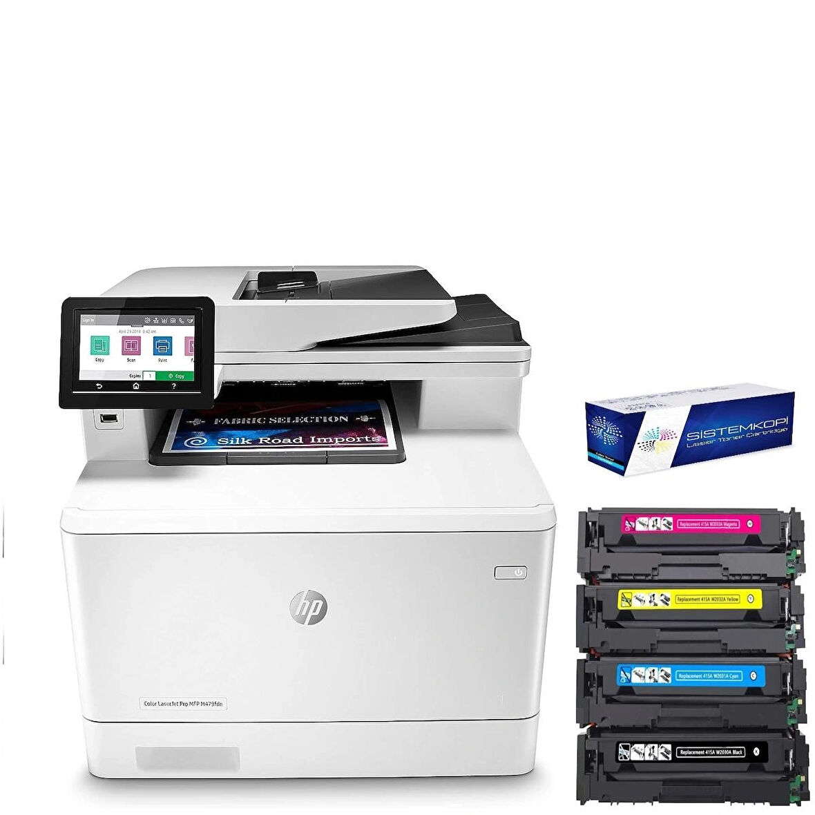 Hp Color Laserjet Pro M479FDN Çok Fonksiyonlu Lazer Yazıcı Muadil Tam Dolu Tonerli