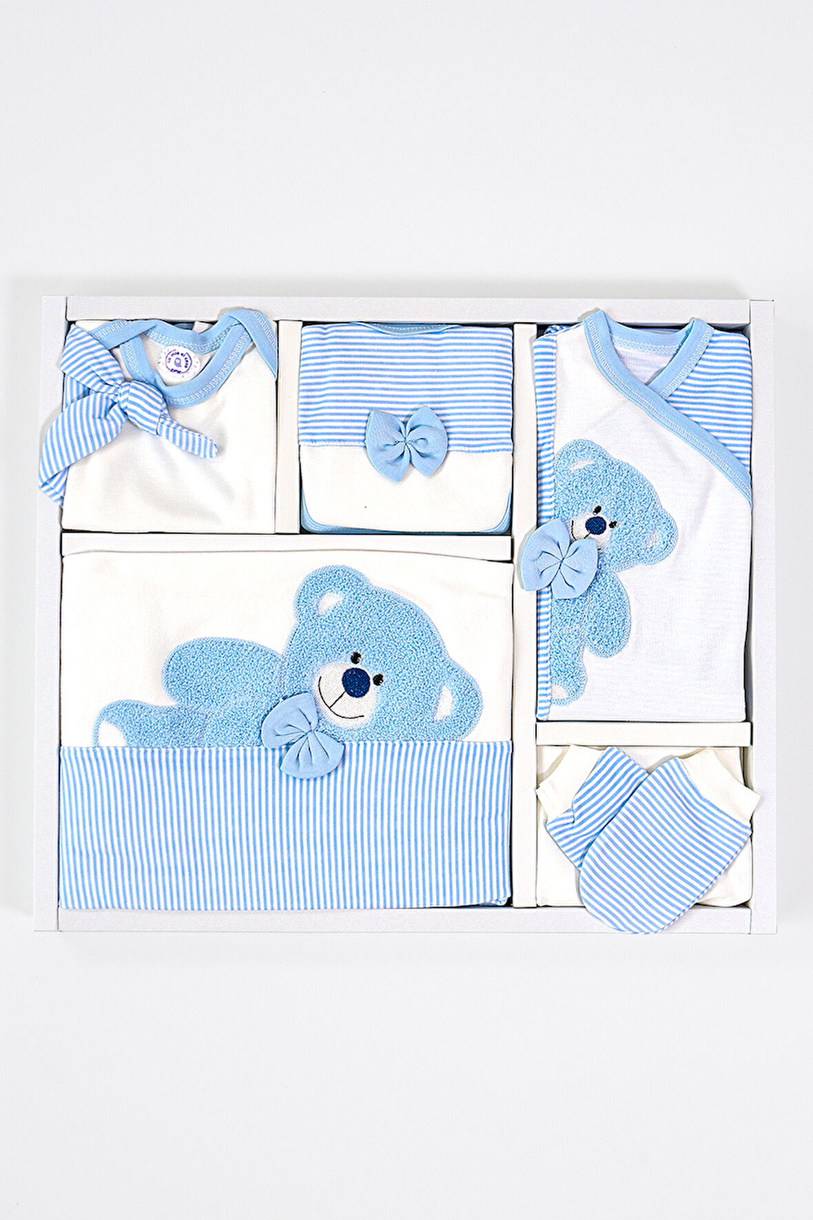 Erkek Bebek Lüks Hastane Çıkışı Ayıcık 10 Lu Set STL6975