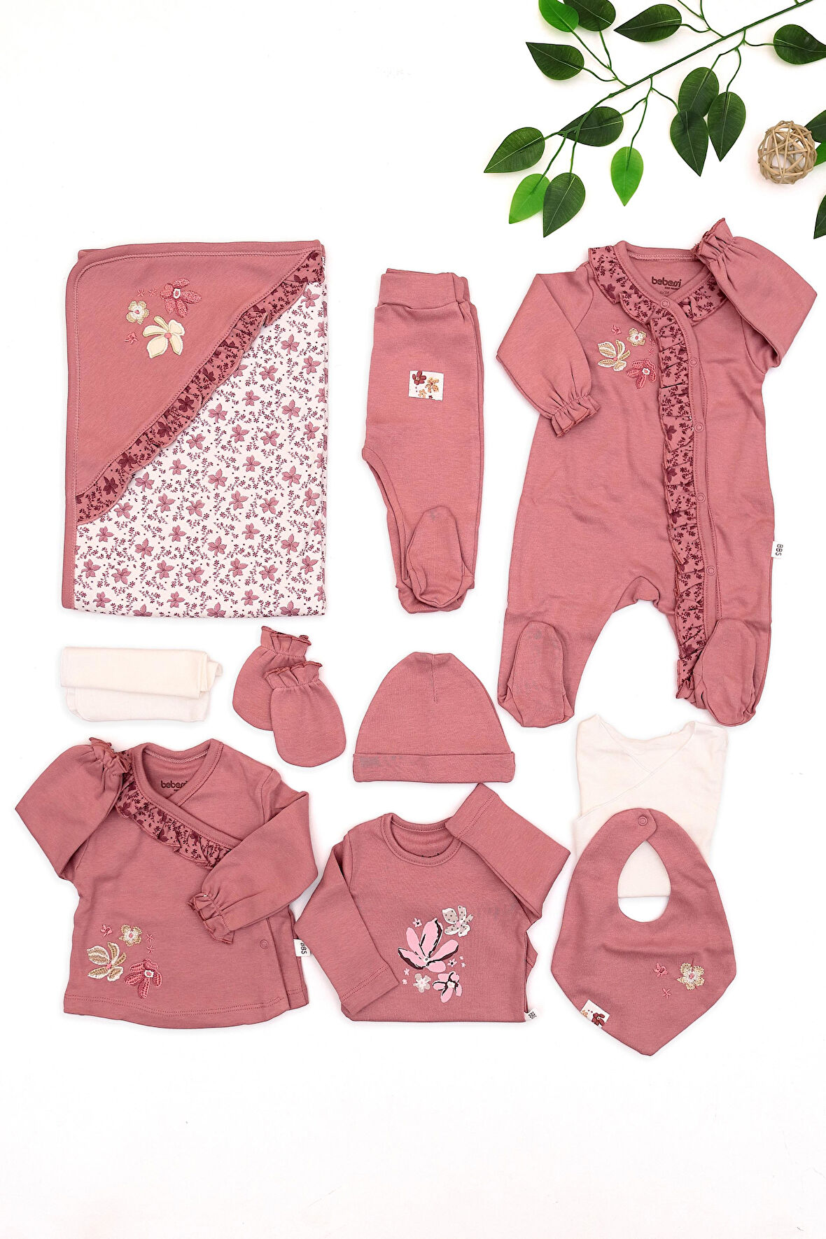 Kız Bebebek Yenidoğan Dantelli 10 Lu Hastane Çıkışı STL6672
