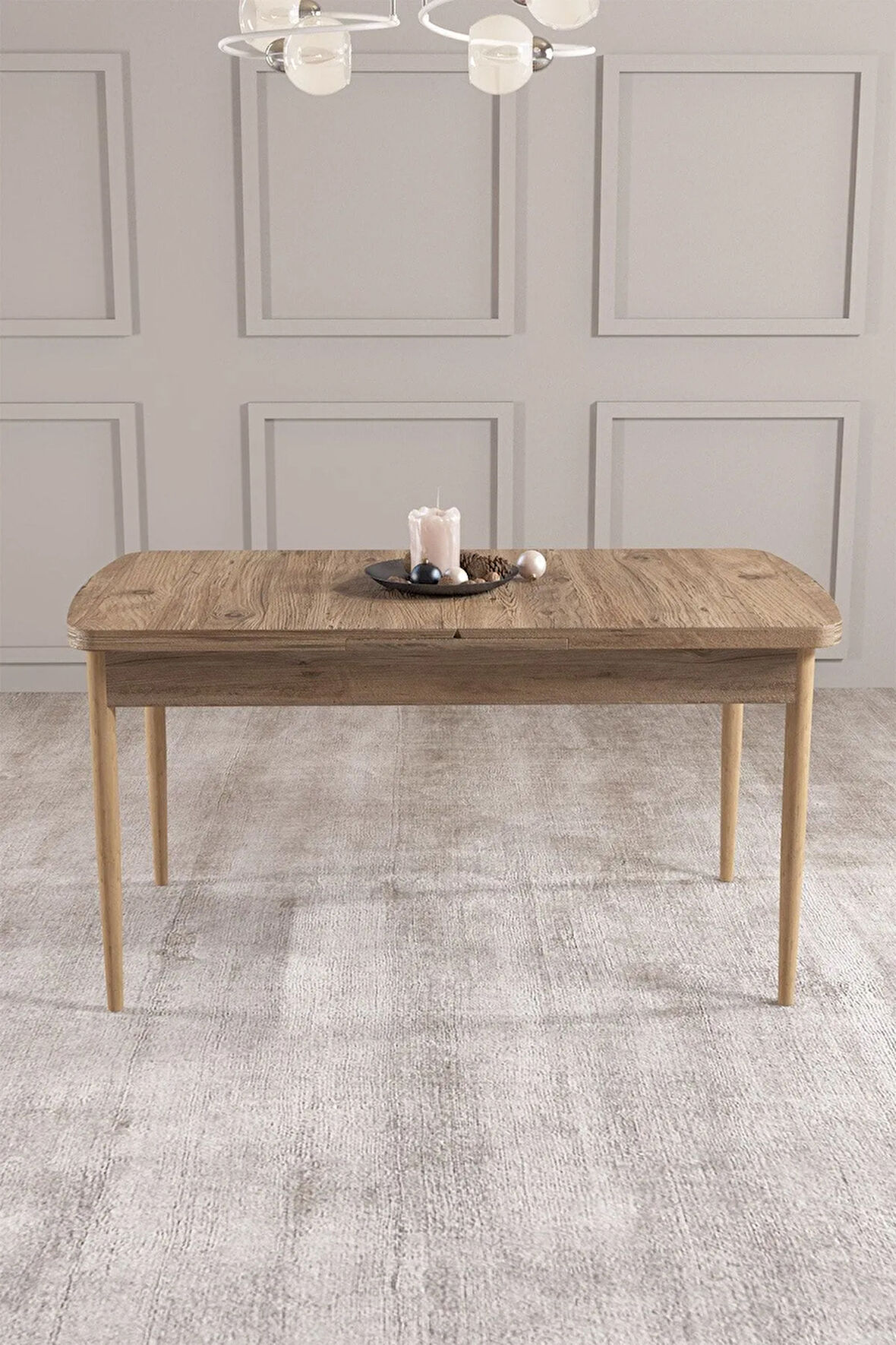 Calvin Atlantik 80x132 MDF Açılabilir Mutfak Masası Takımı 6  Sandalye