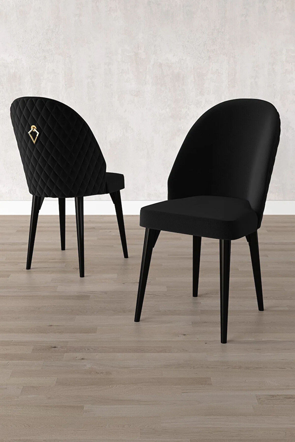 Lima Siyah Mermer Desen 80x132 MDF Açılabilir Yemek Masası Takımı 4  Sandalye