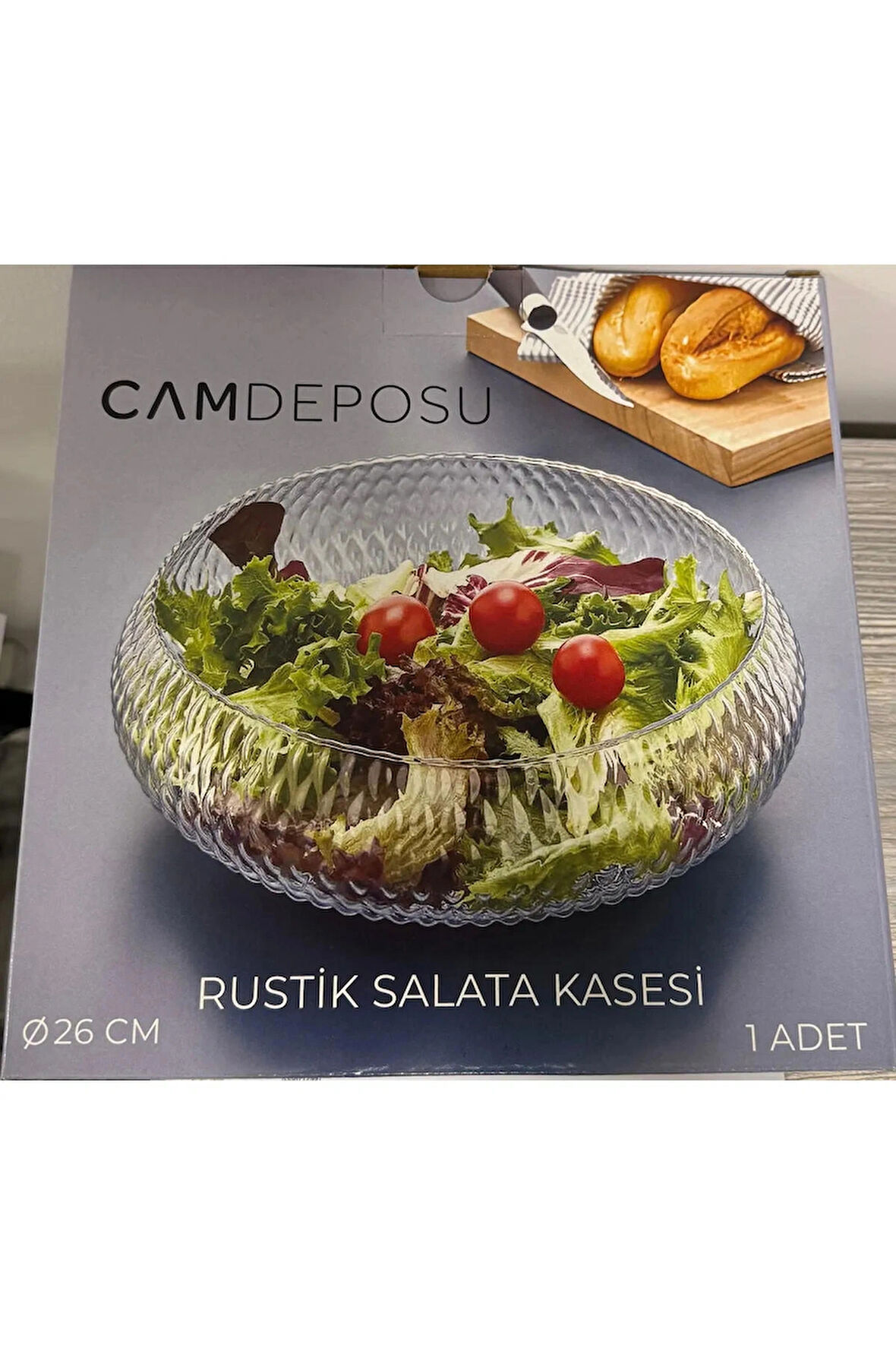 Büyük Boy Cam Salata Kasesi
