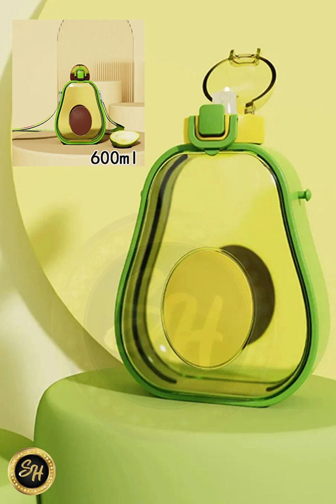 Avokado Model Su Matarası Su Şişesi Suluk Bpa Içermez Suluk Çocuk Okul Su Şişesi