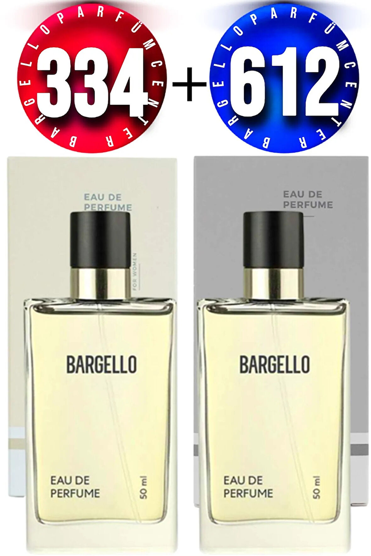334 Kadın Parfüm Floral 50 Ml EDP + Bargello 612 Erkek Parfüm Woody 50 Ml EDP