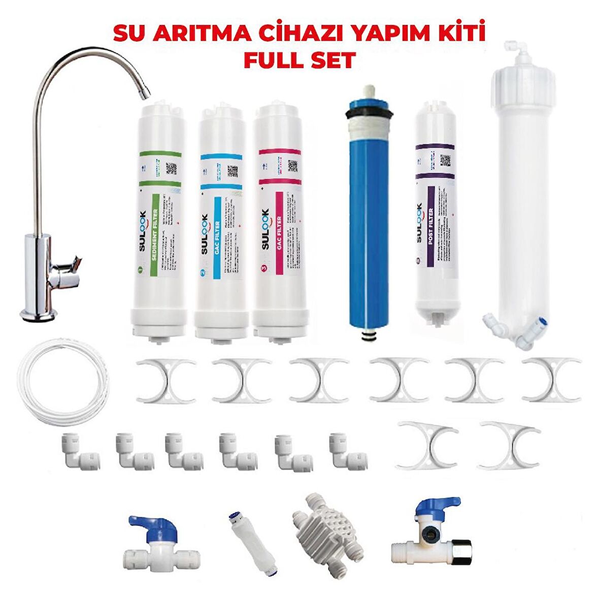 Su Arıtma Cihazı Yapım Seti - Full Set- Su Arıtma Yapım Kiti