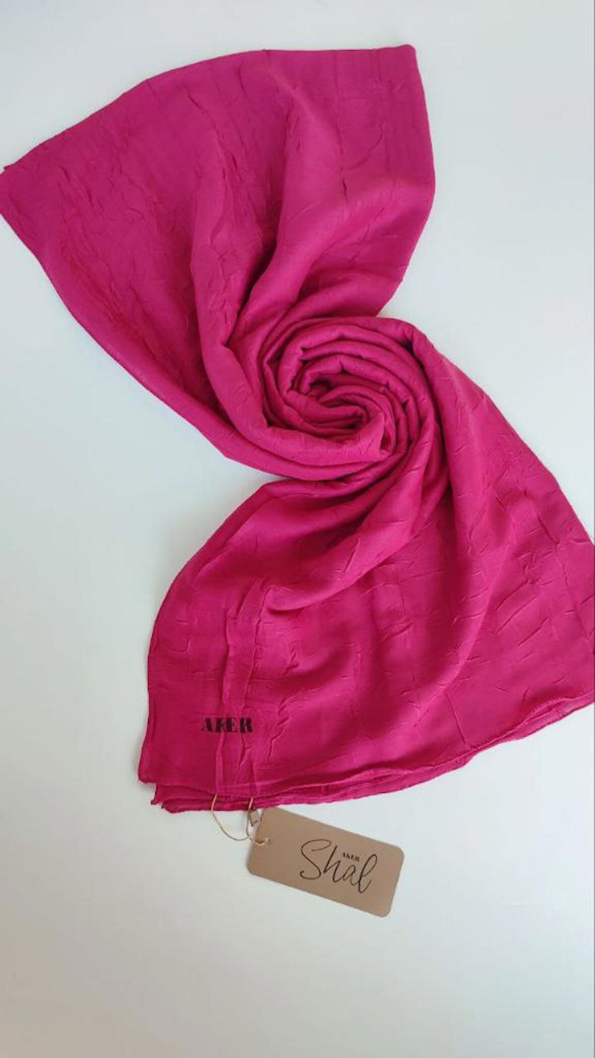 Fuşya Aker Kraş Şal
