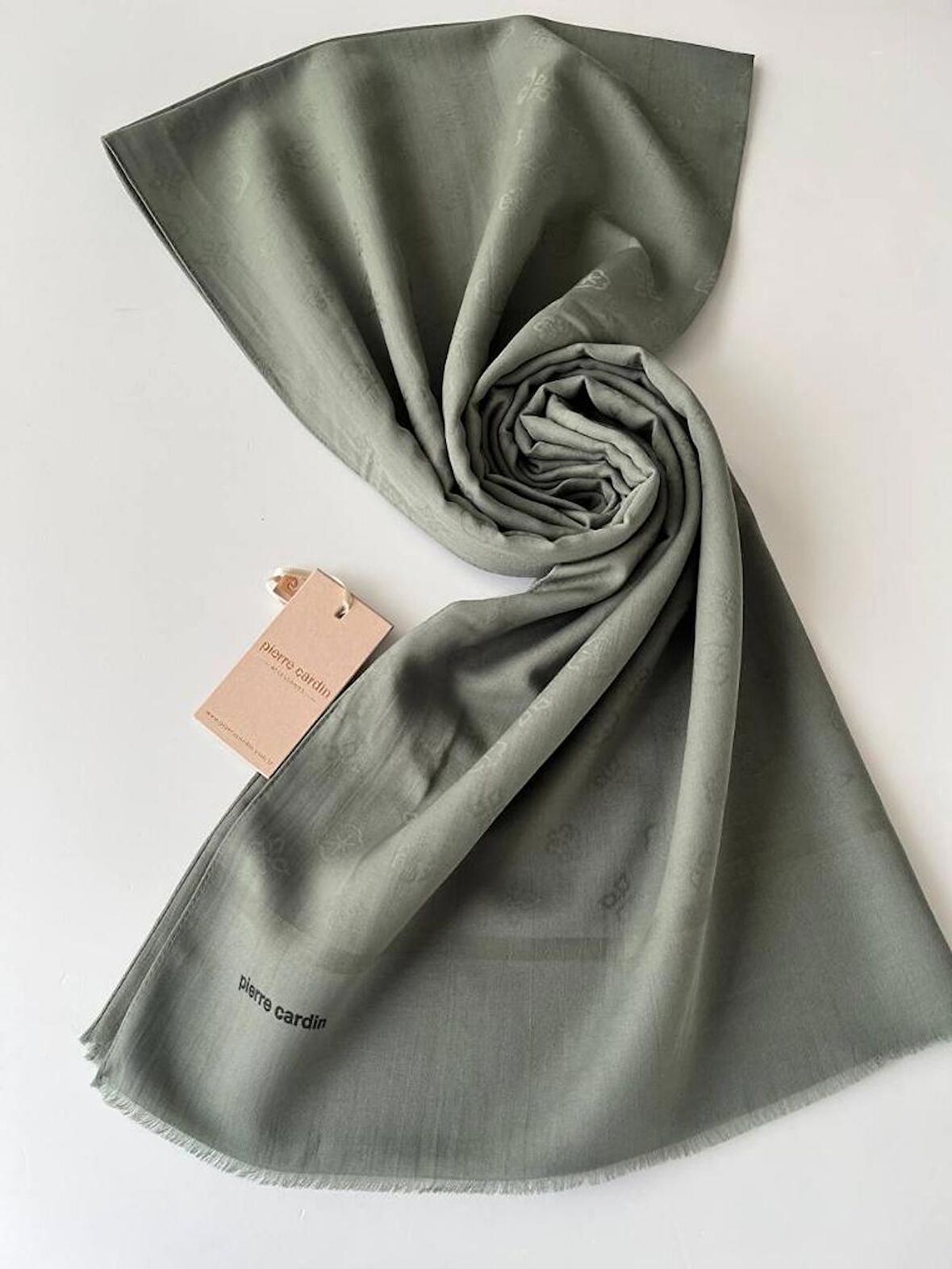 Mint Yeşili Pierre Cardin Cotton Şal