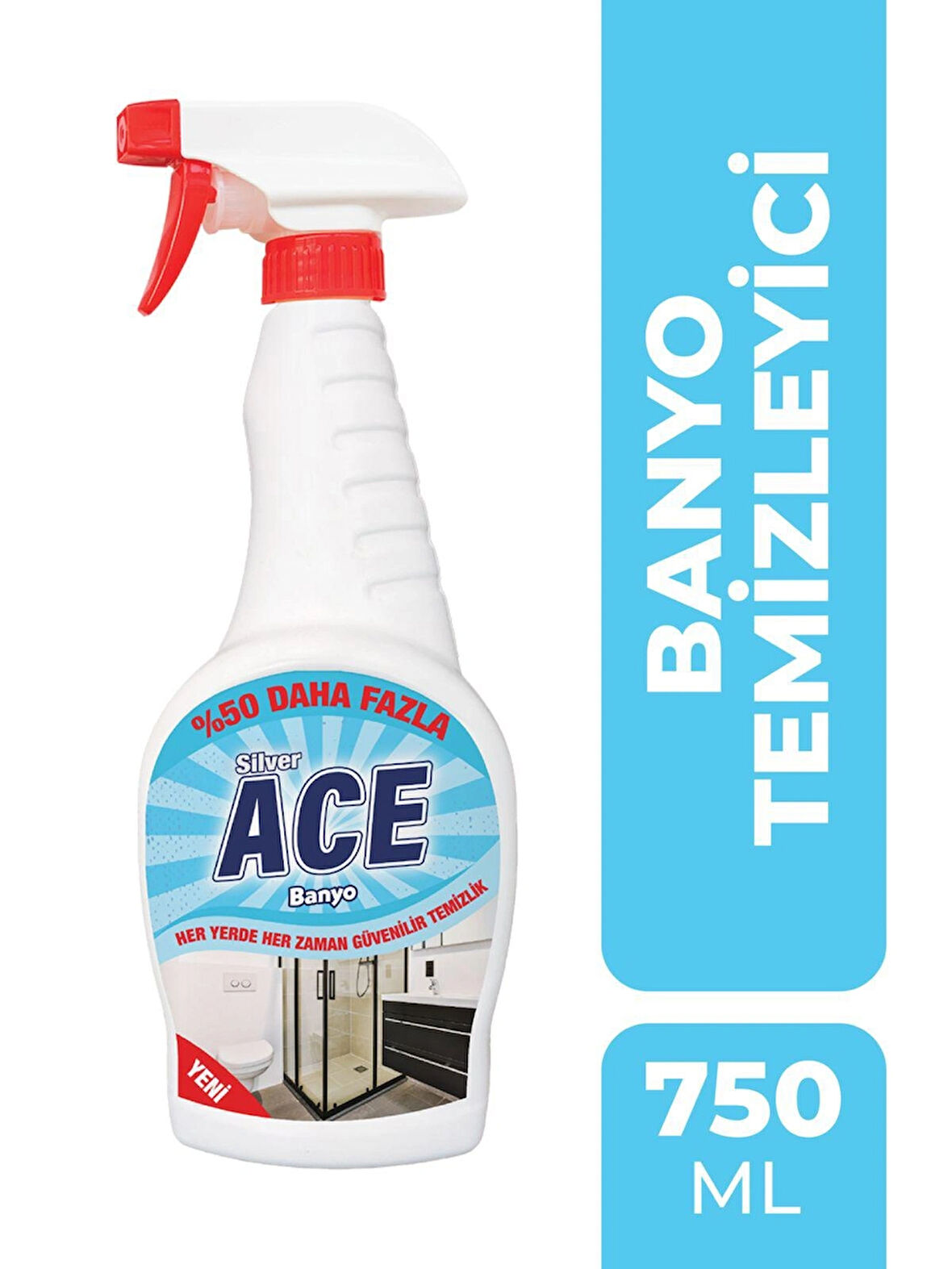Ultra Güçlü Banyo Temizleyici ve Kireç Çözücü Sprey 750 ml