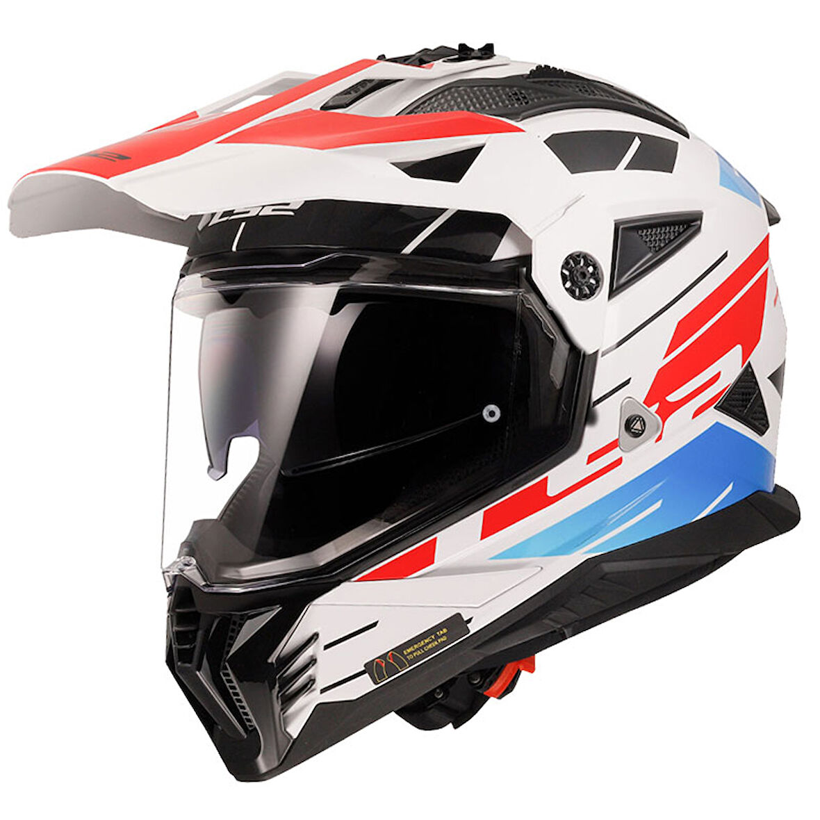 PIONEER 2 NAMIB BEYAZ-MAVİ-KIRMIZI KASK