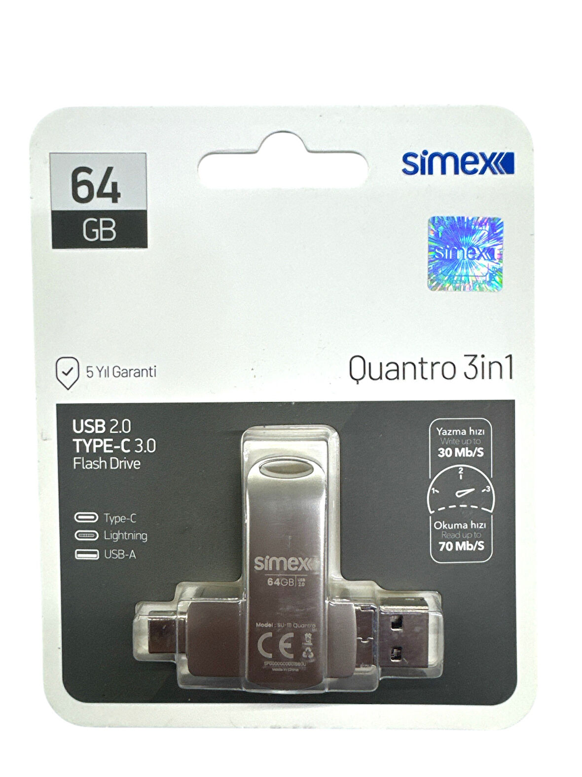 Samsung Uyumlu Type C Flash Bellek Uyumlu 64 Gb Otg Usb Type C Flash Bellek Disk Pc Uyumlu