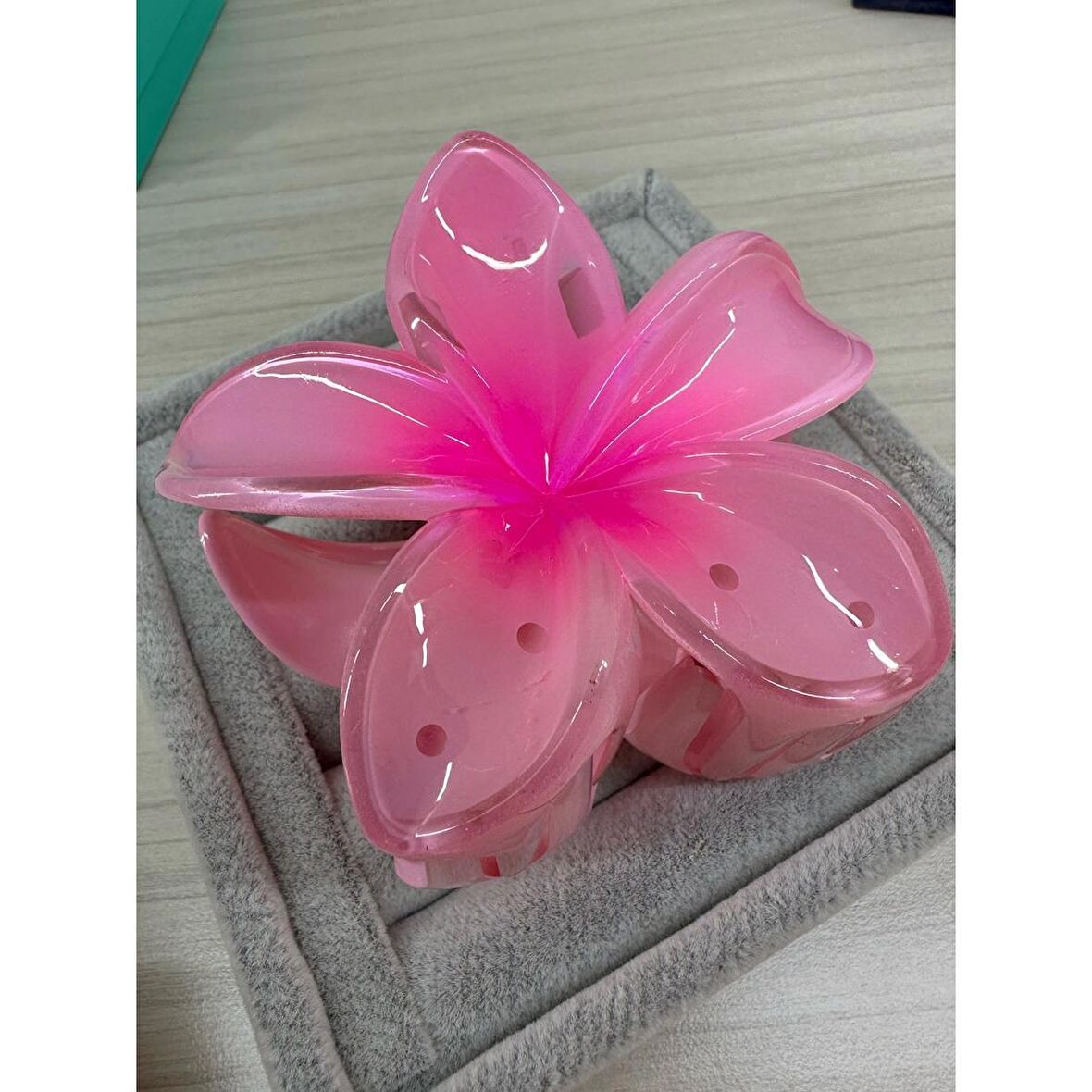 DESİNGSHOP pembe Lotus Çiçeği Mandal toka