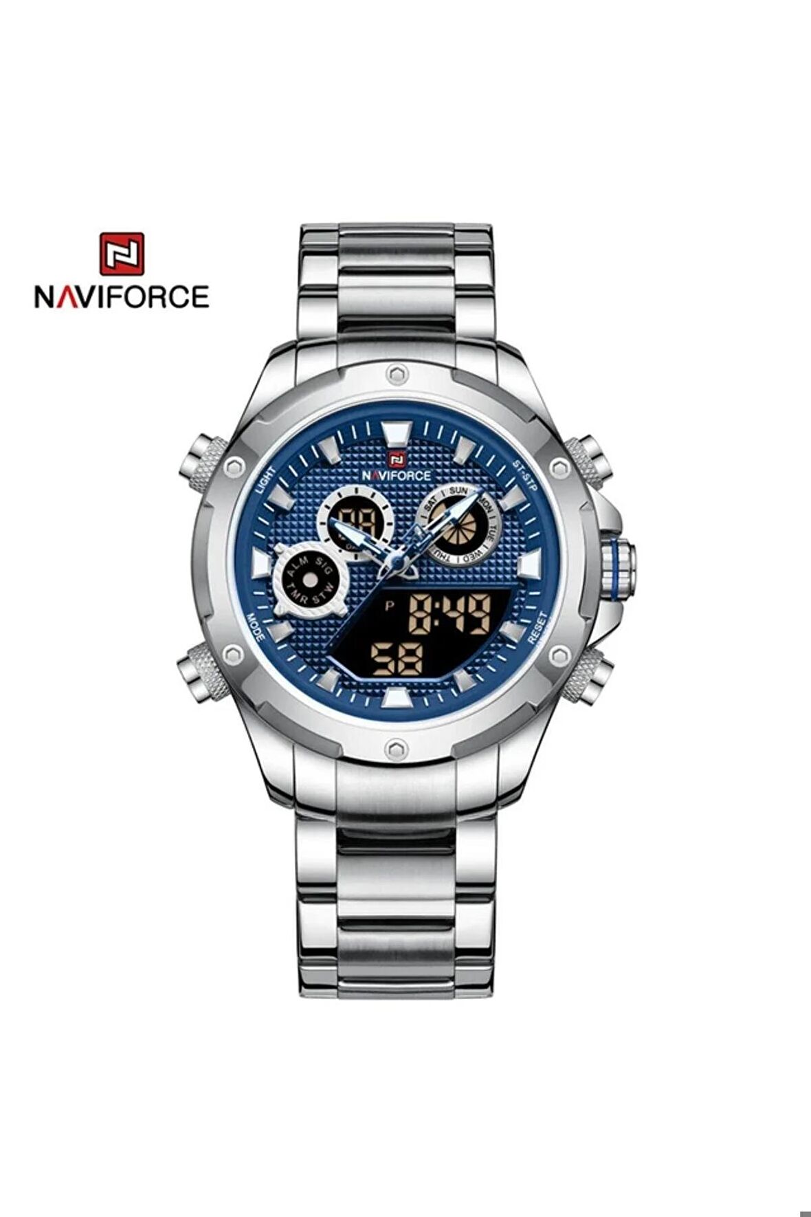 Naviforce Digital Analog Çelik Kayışlı Kol Saati