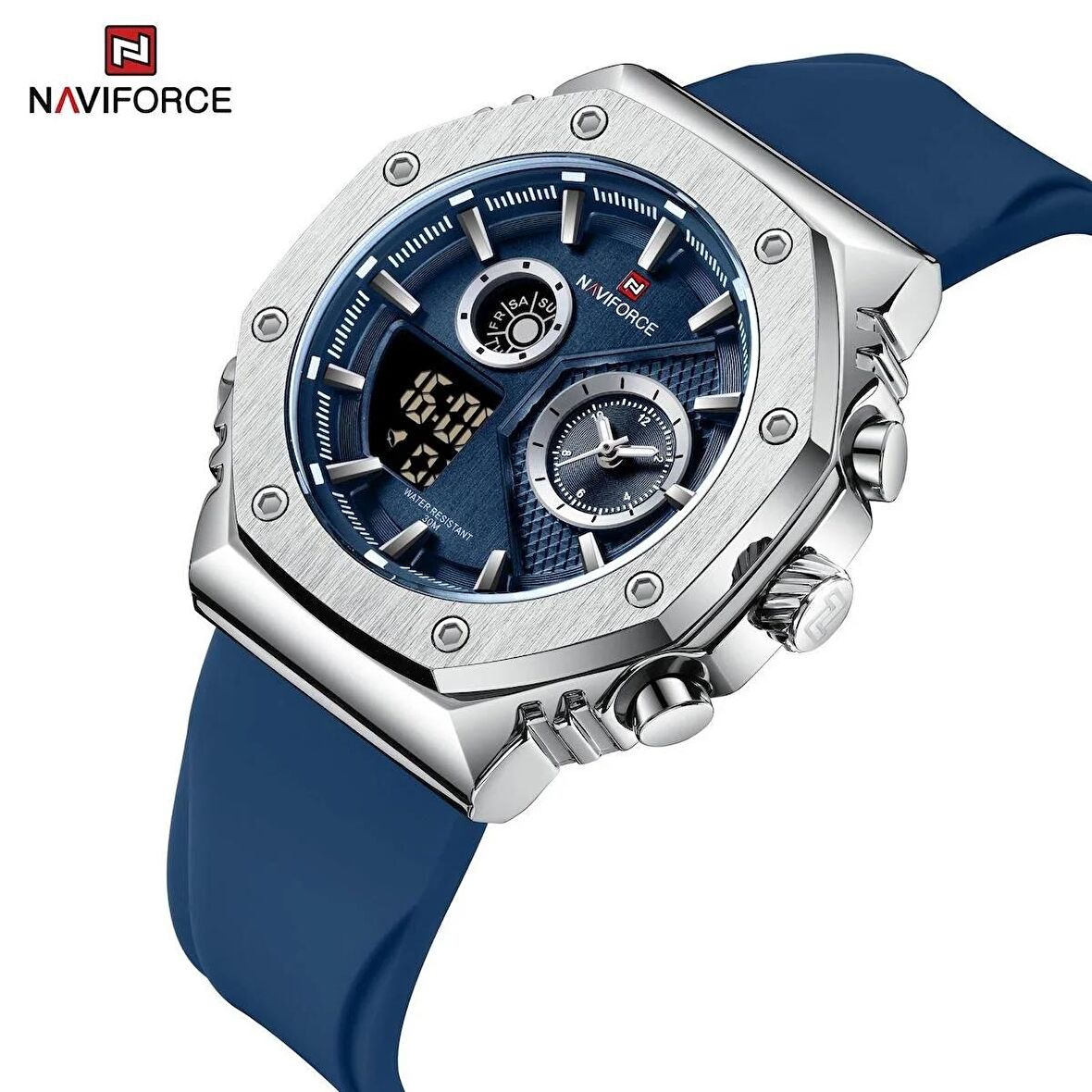 Naviforce Digital Analog Silikon Kayışlı Kol Saati
