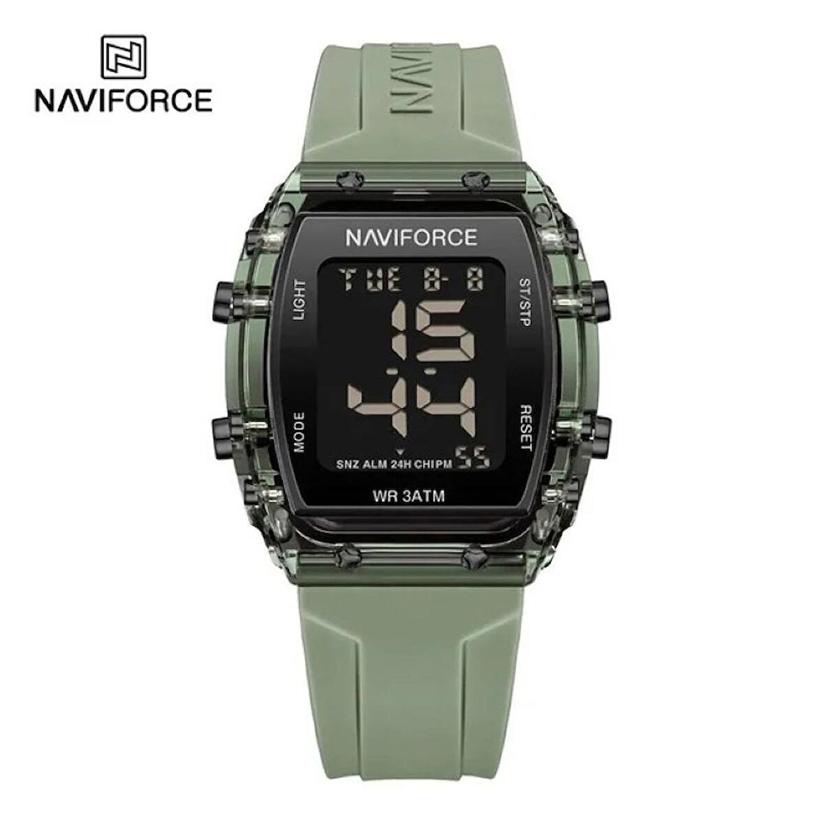 Naviforce 7102 Digital Kırmızı Silikon Kayış Kol Saati