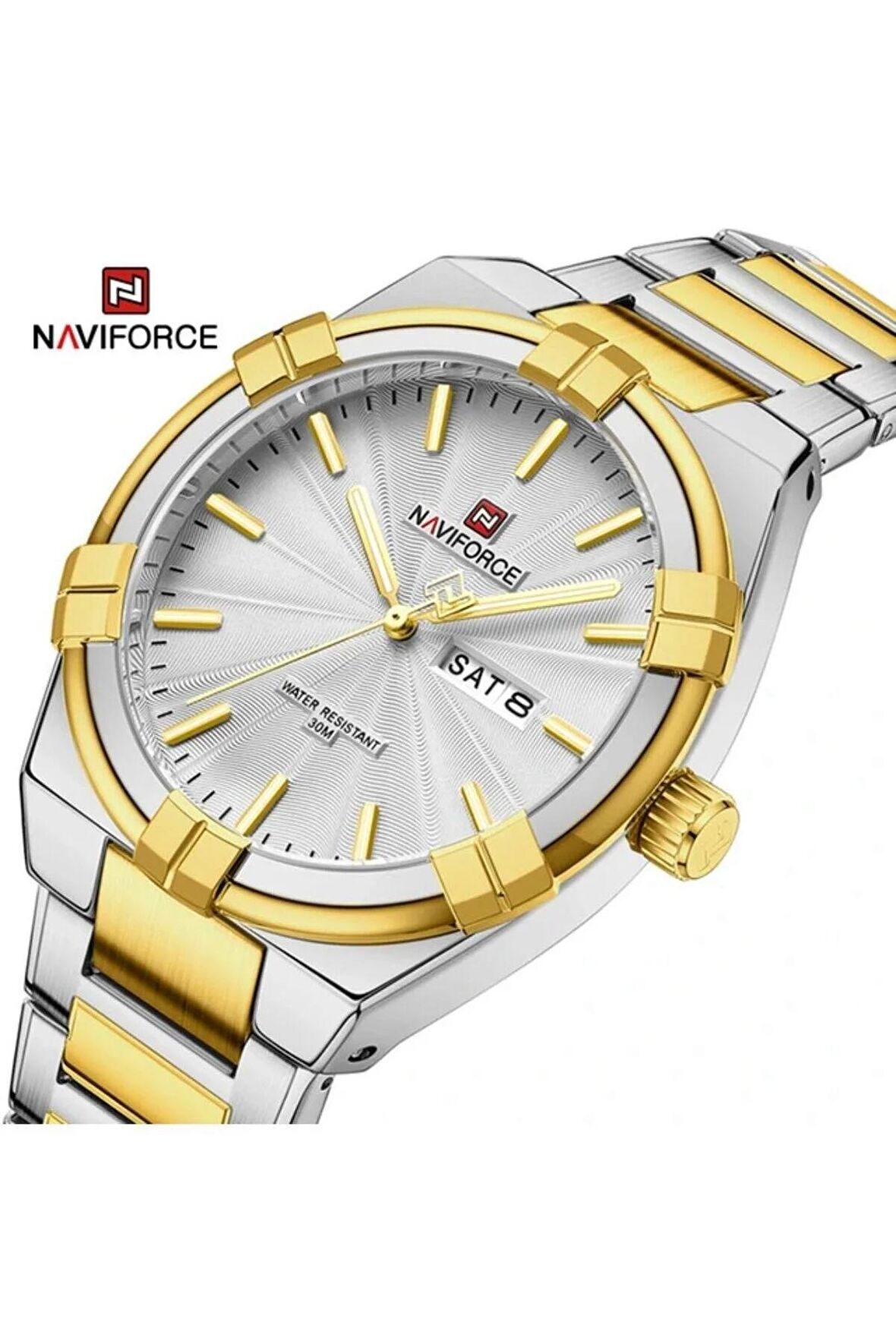 Naviforce Digital Analog Çelik Kayışlı Kol Saati