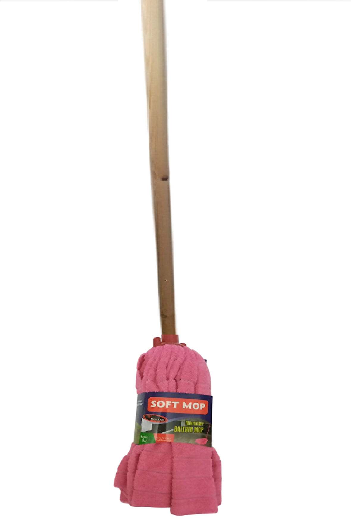 Soft Mop Mikrofiber Havlu Paspas Mop Ucu Ahşap Sapı Takım