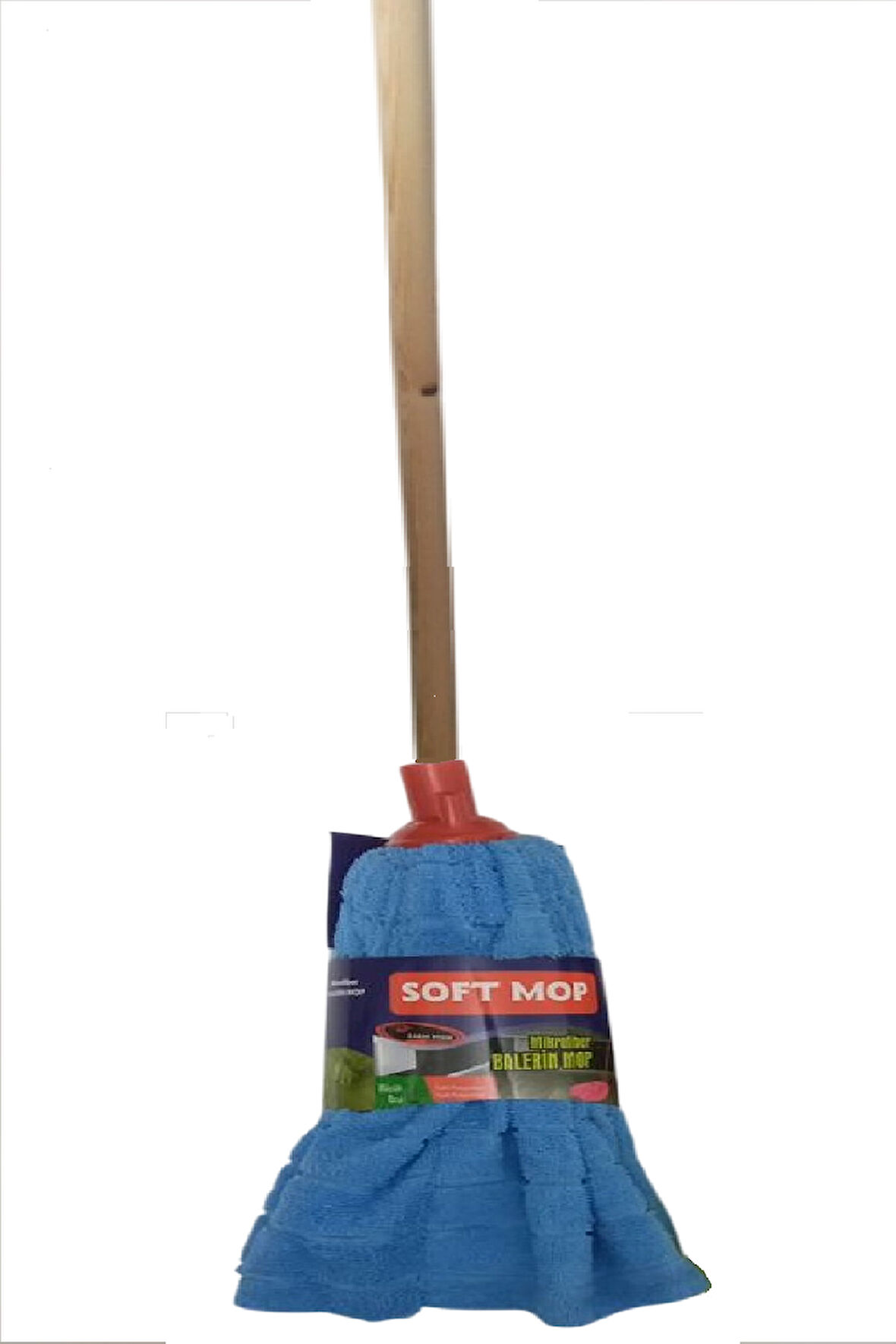 Soft Mop Mikrofiber Havlu Paspas Mop Ucu Ahşap Sapı Takım
