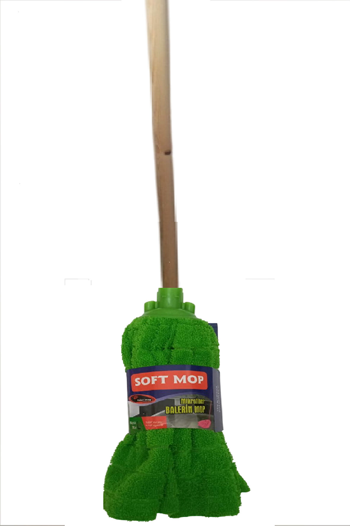 Soft Mop Mikrofiber Havlu Paspas Mop Ucu Ahşap Sapı Takım