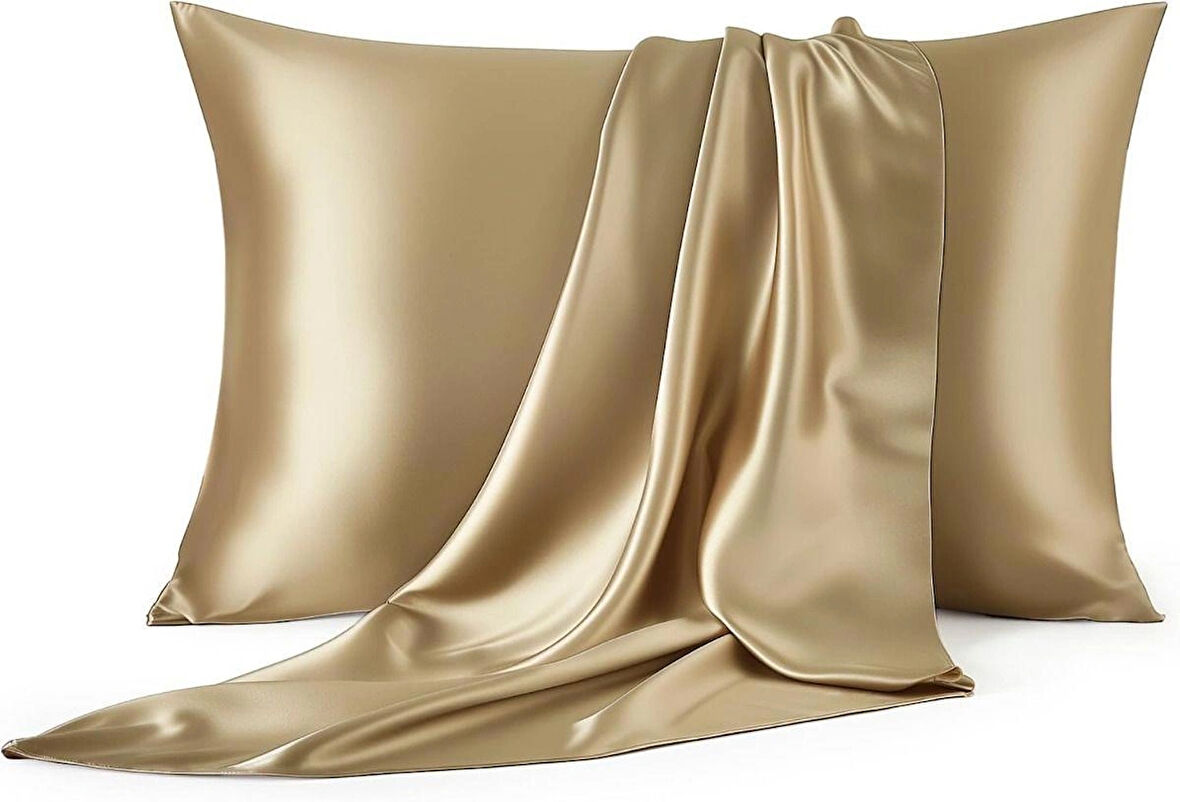2 Adet Özel Seri İpek Saten Yastık Kılıfı 50x70 cm Lüks Konfor & İpeksi Şıklık