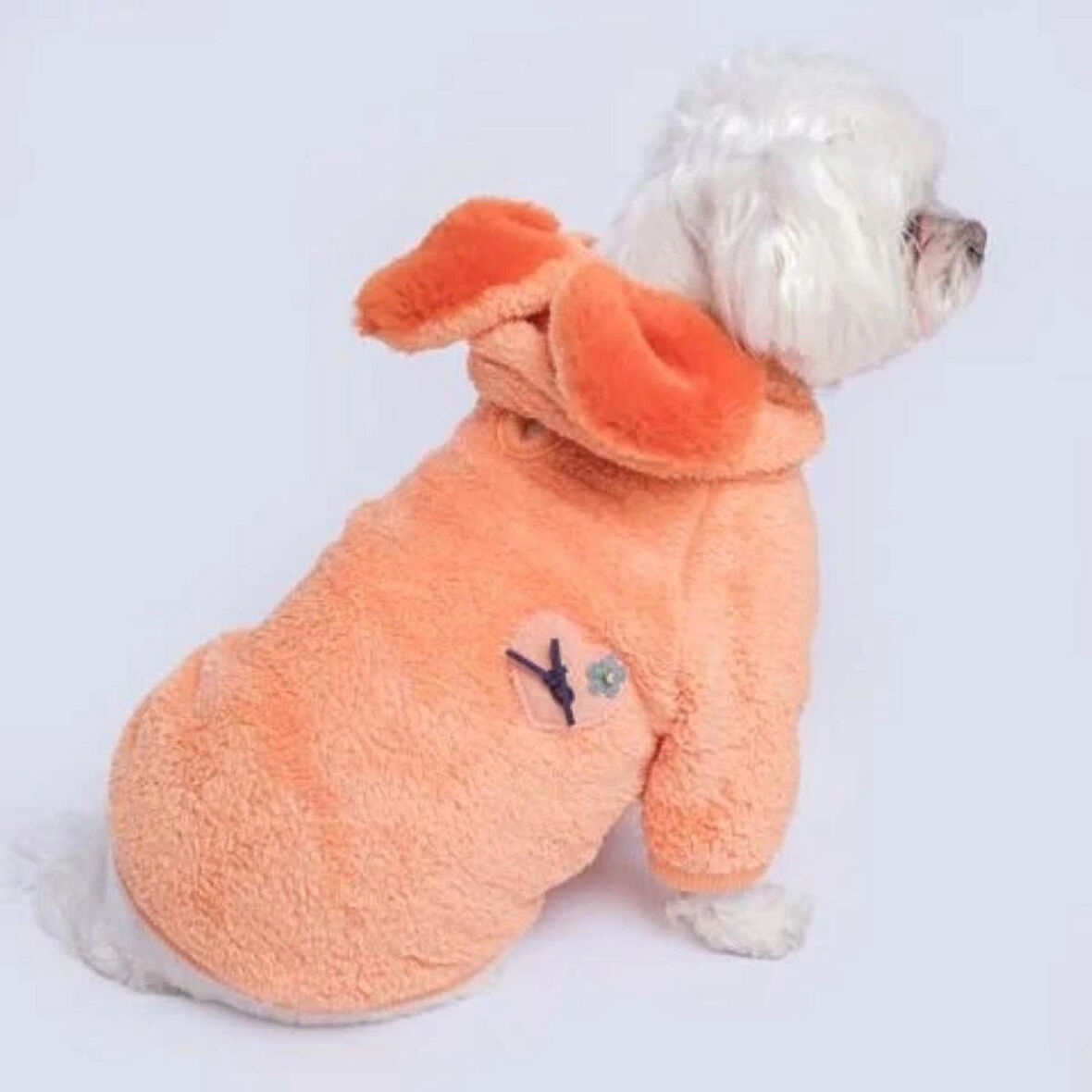 Gedyco Somon Heart Peluş Küçük Irk Köpek Sweatshirtü (2 kg-9 kg arası köpeklere uygundur)