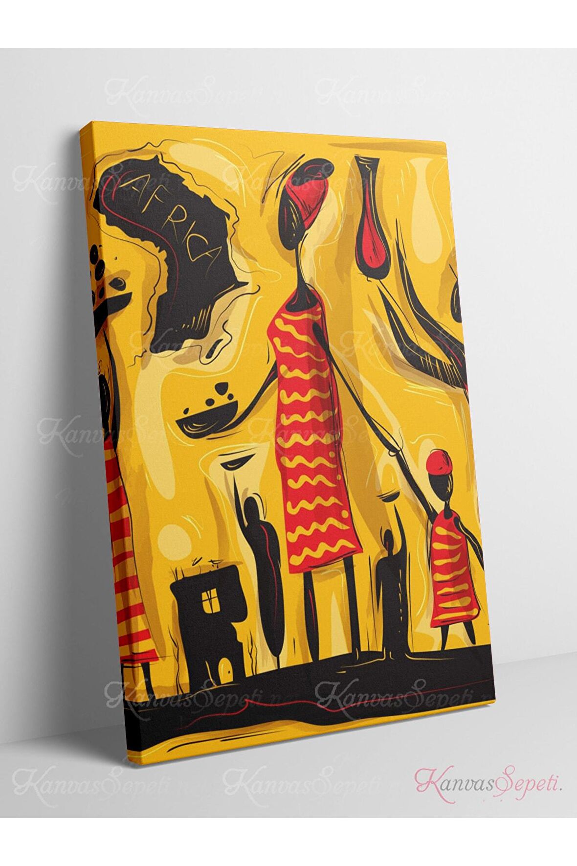 Soyut Dekoratif Vintange Retro Bohe Bohem Boho Bohom Art Vektorel Abstract Color Canvas Kanvas Tablo