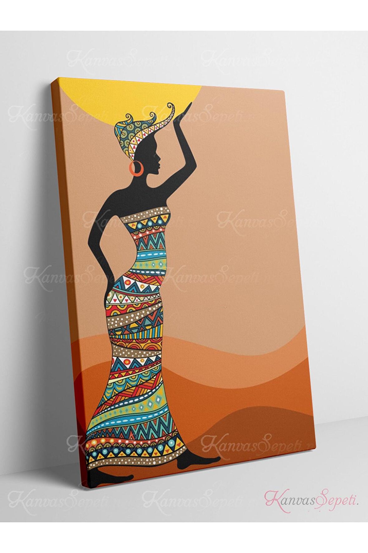 Soyut Dekoratif Vintange Retro Bohe Bohem Boho Bohom Art Vektorel Abstract Color Canvas Kanvas Tablo
