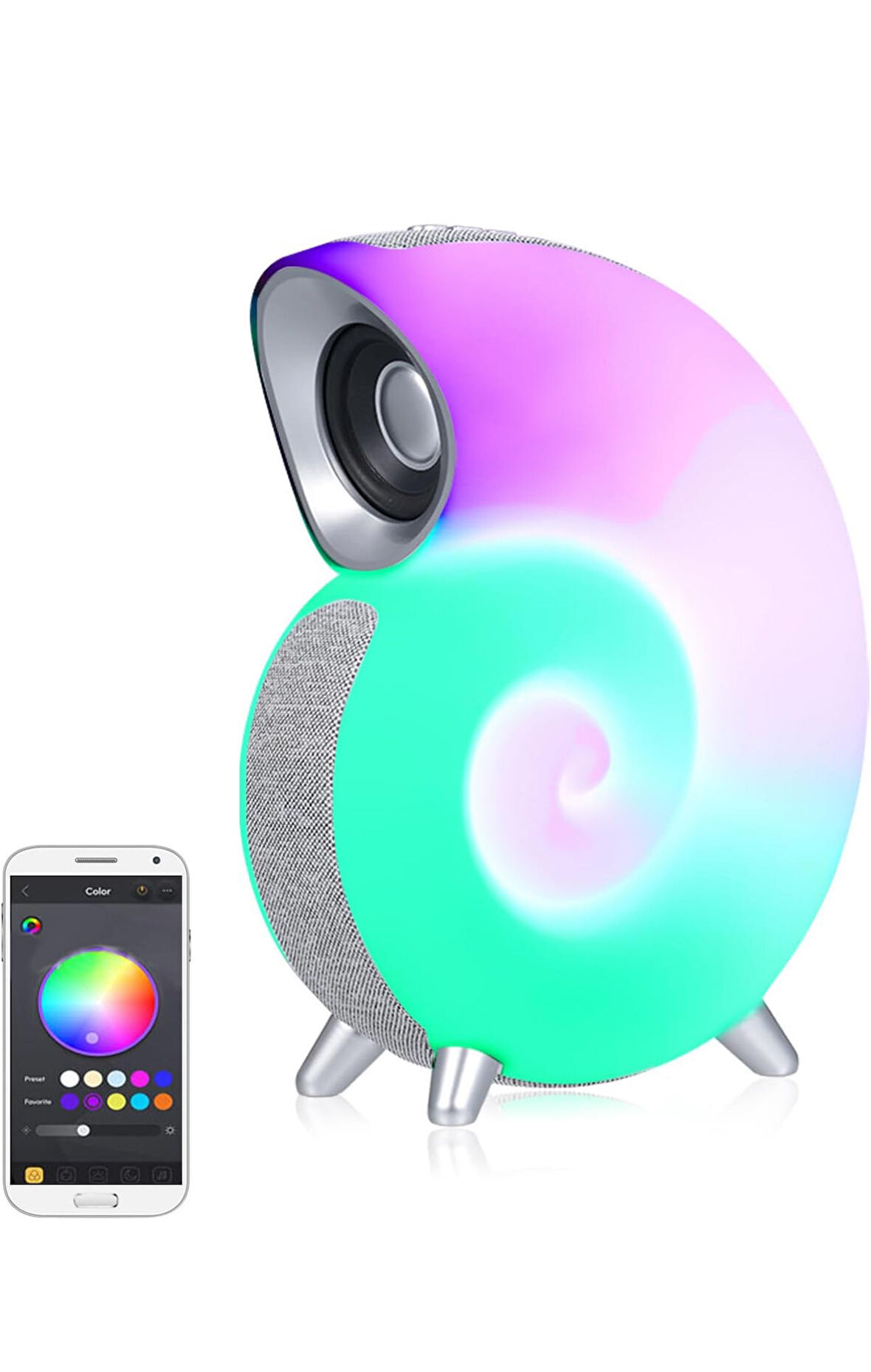 Taşınabilir Hoparlör Bluetooth Rgb Aydınlatma Müzik Alarm Hoparlör