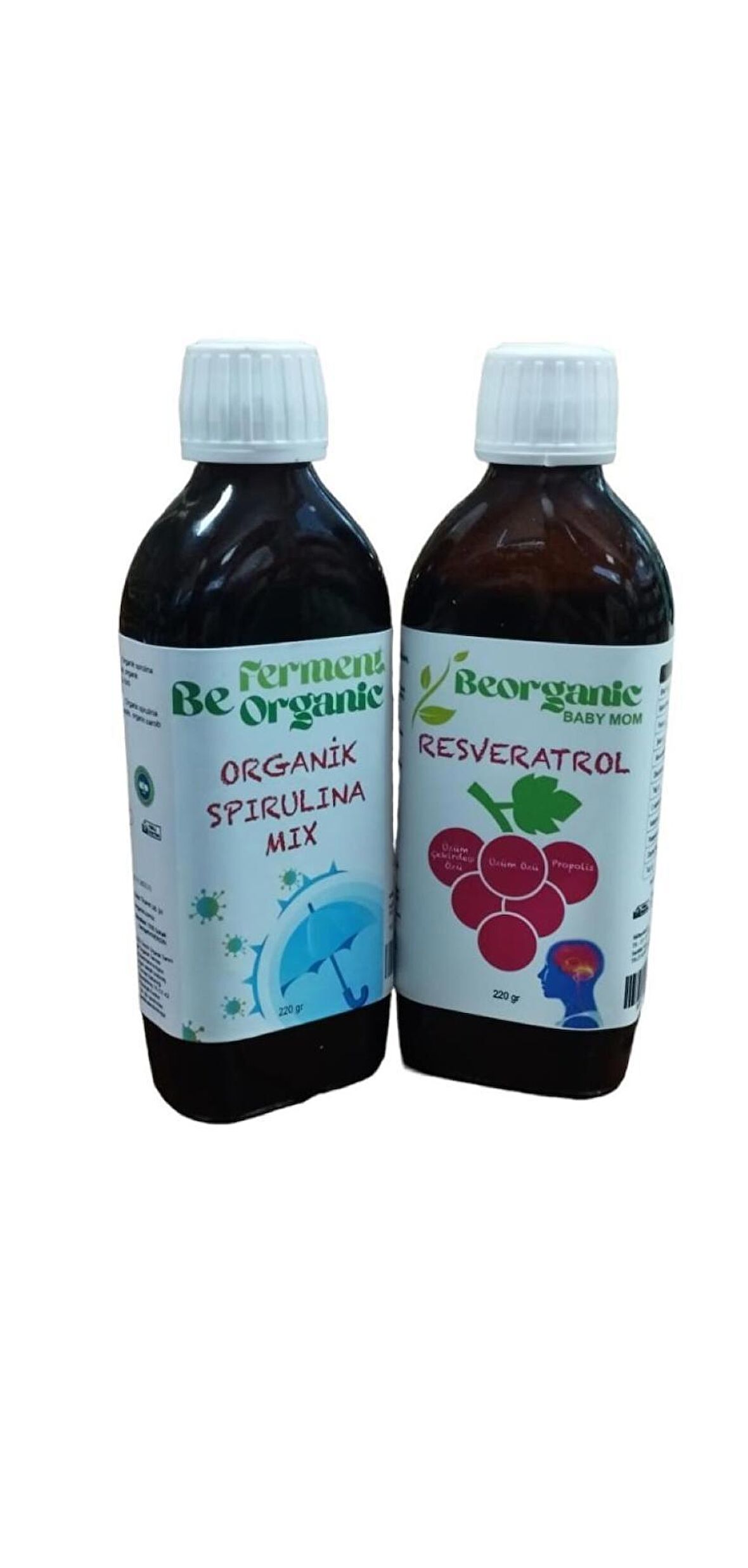 Beferment  Organik Spirulina Mix 220 ML+Beferment Organik Resveratrol Şurup  220g