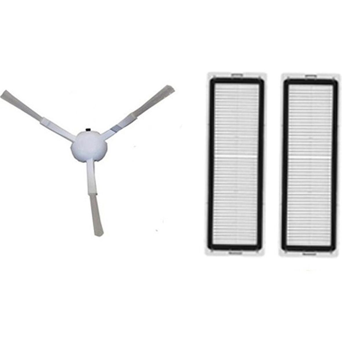 srfn ticaret Xiaomi Mijia 1C Vacuum Mop Seti: 2 Adet Hepa Filtre - 1 Adet Yan Fırça